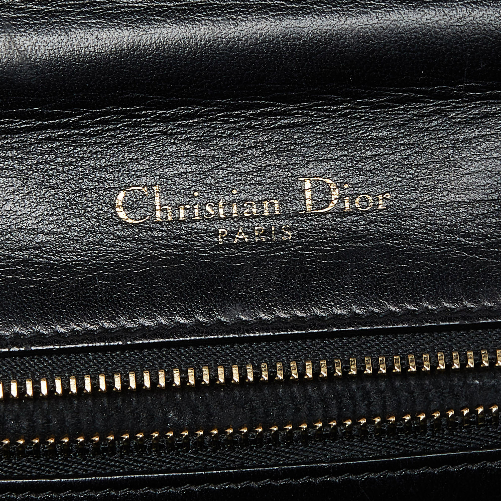 Dior Black Patent Leather Medium Diorama Shoulder Bag