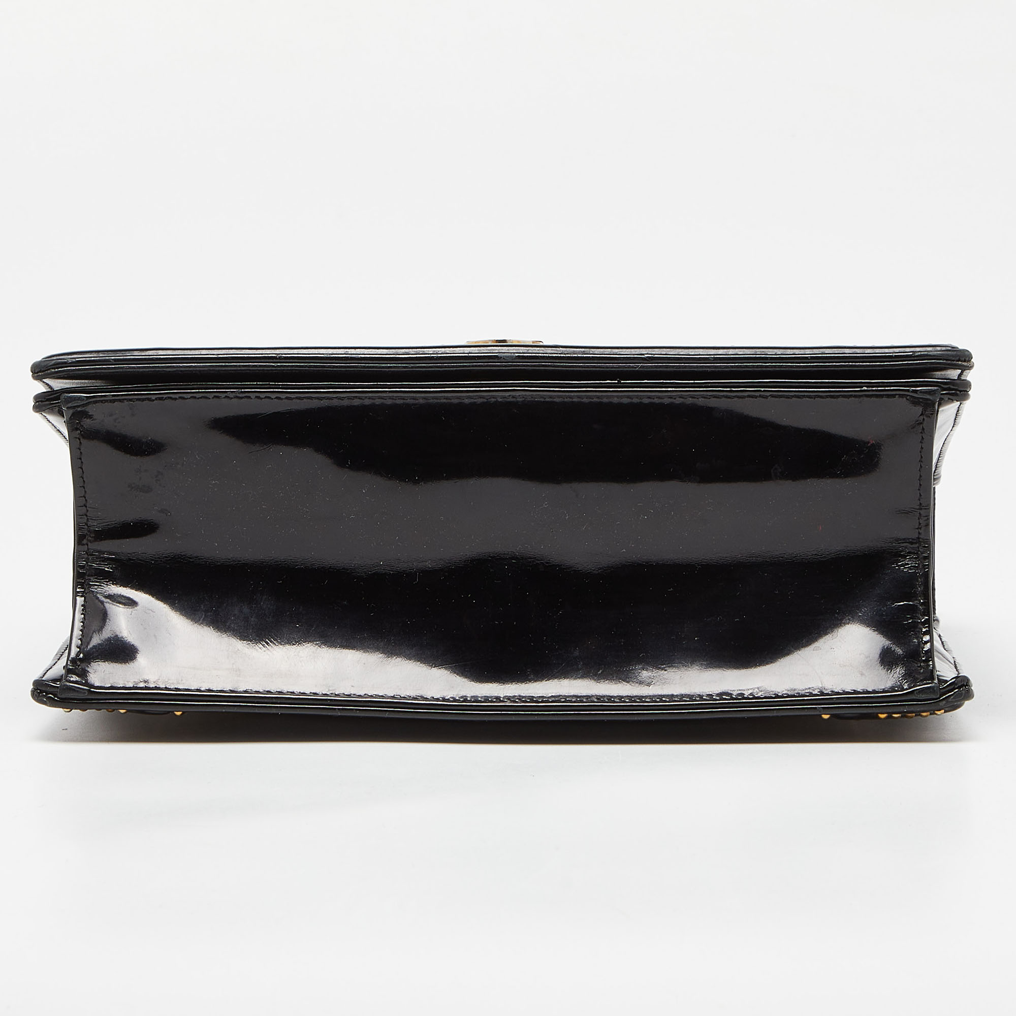 Dior Black Patent Leather Medium Diorama Shoulder Bag