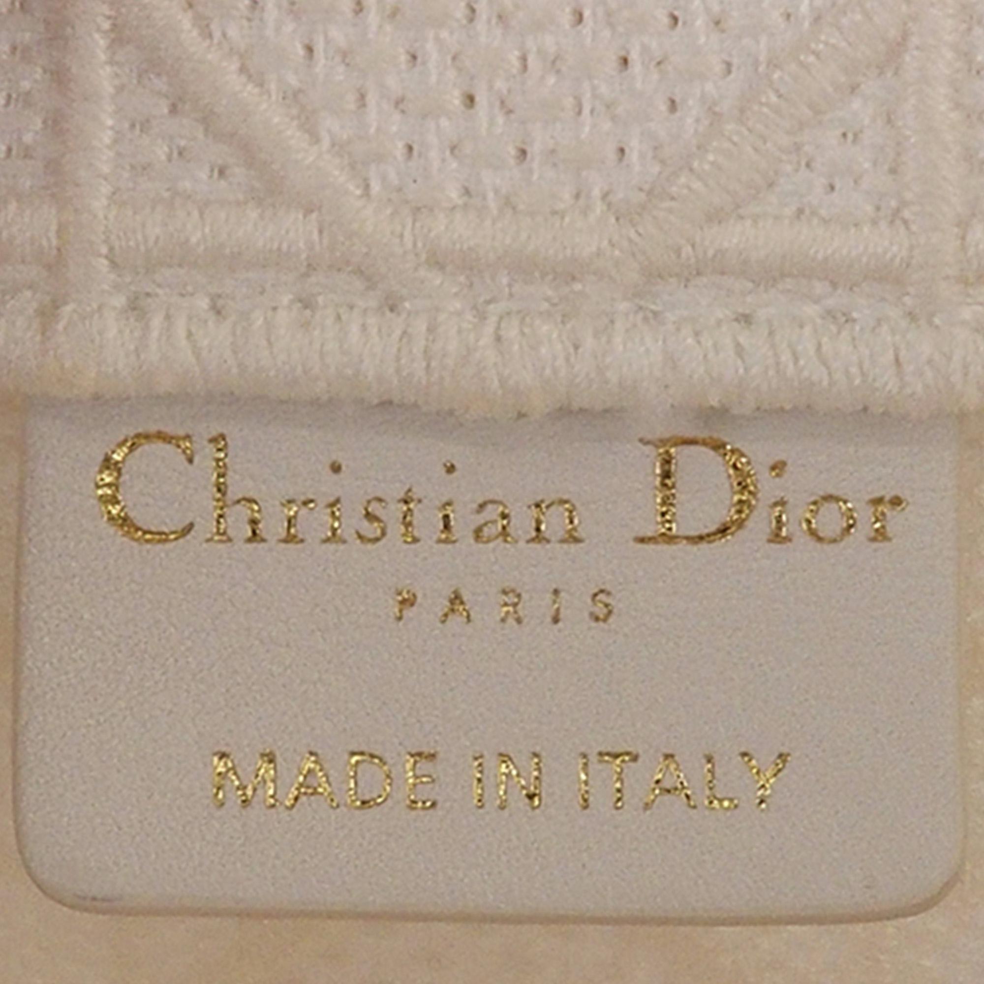 Dior Cream Medium Cannage Book Tote