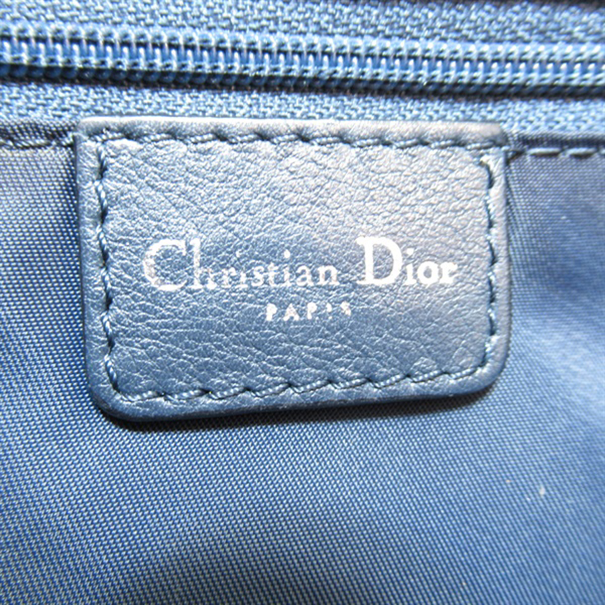 Dior Blue Canvas Diorissimo Charms Boston Bag
