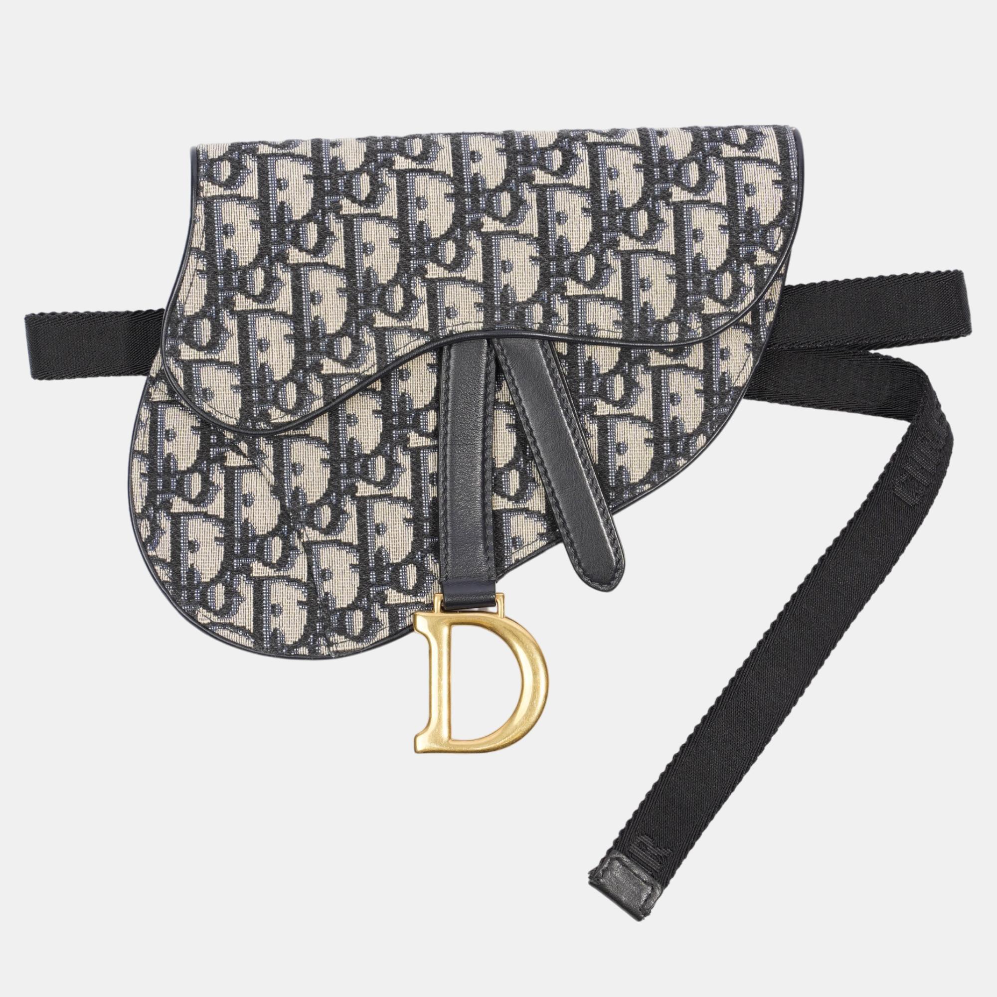 Christian Dior Saddle Belt Bag Oblique Canvas