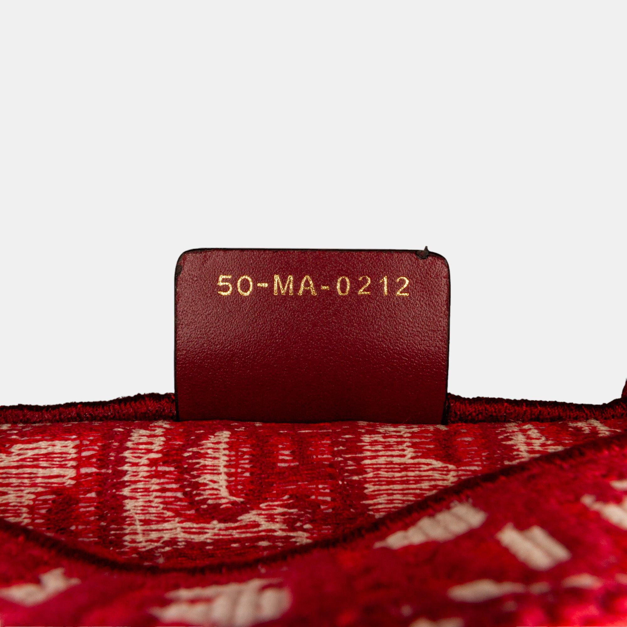 Dior Red Small Oblique Book Tote