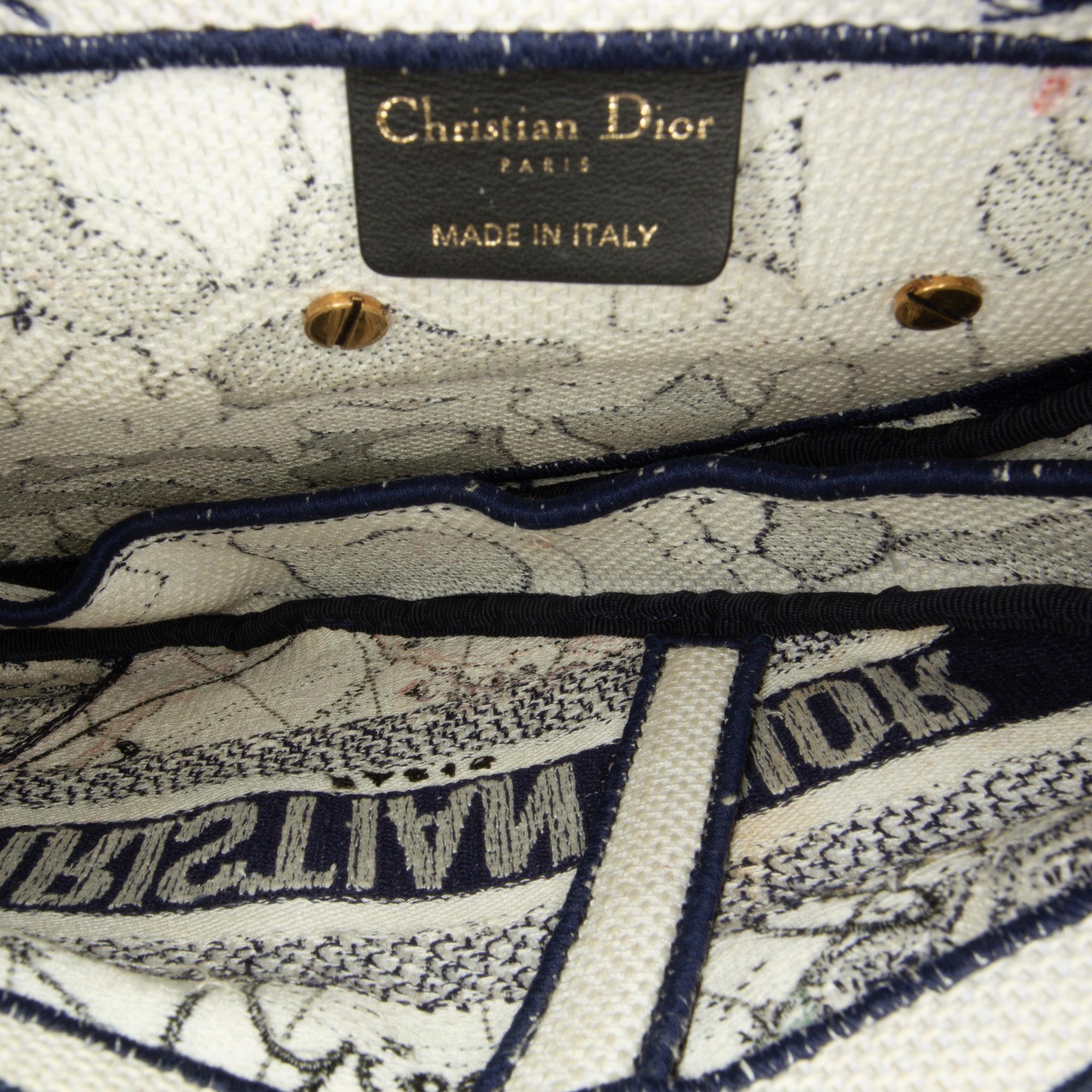 Dior Blue/White Around The World Saddle Bag