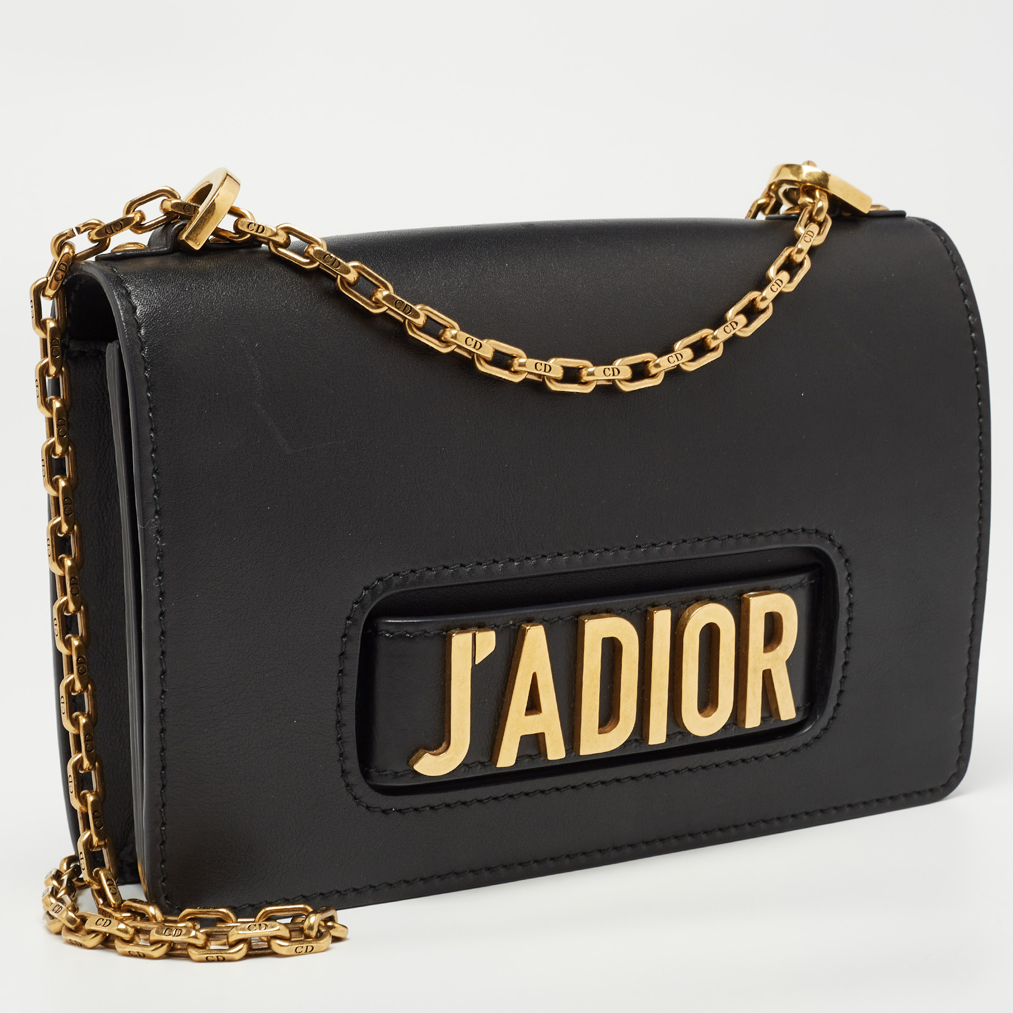 Dior Black Leather J’adior Flap Shoulder Bag