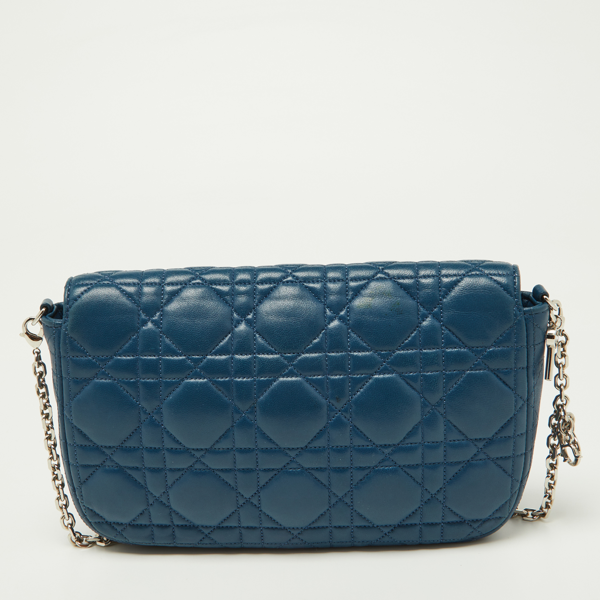 Dior Blue Cannage Leather Small Miss Dior Flap Bag