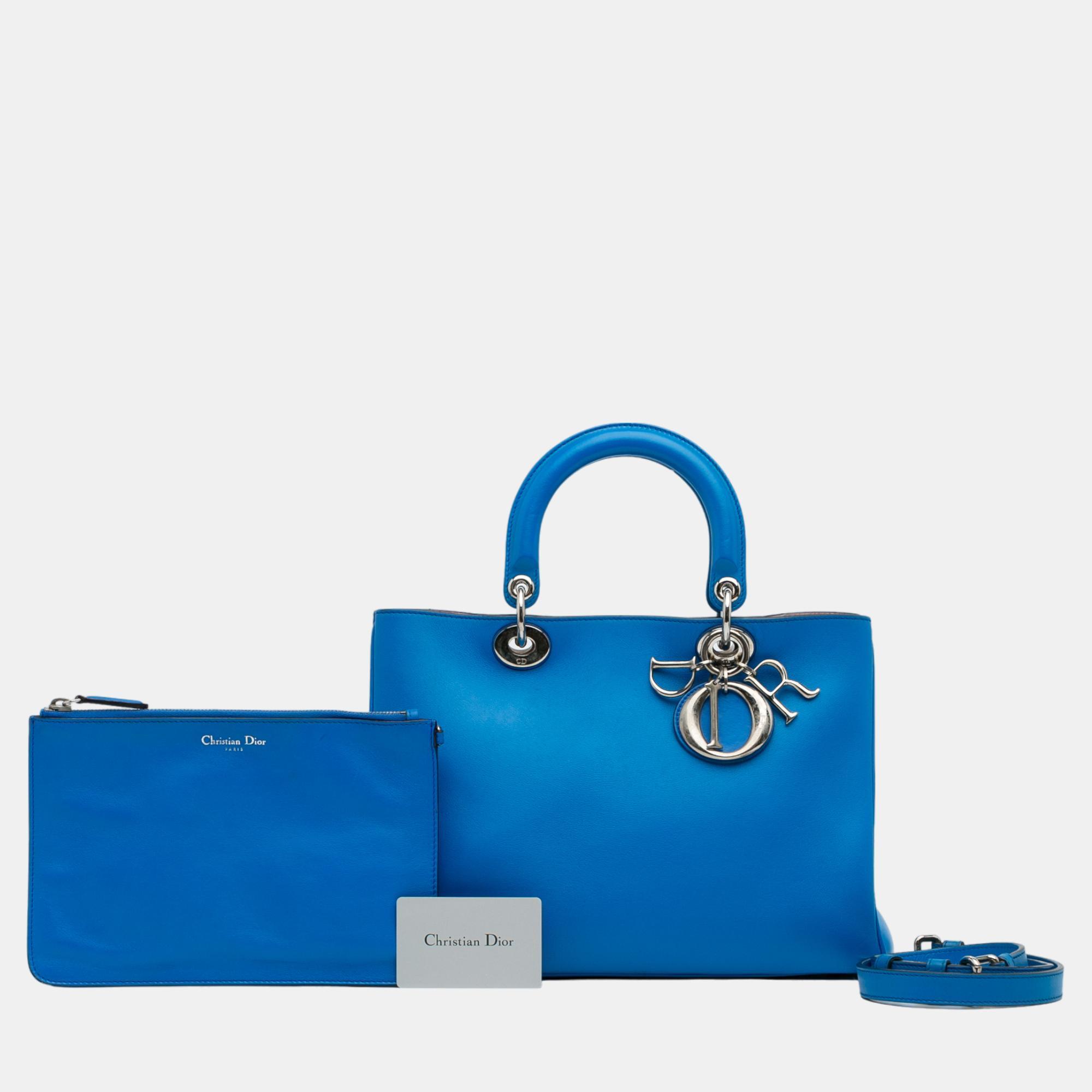 Dior Blue Large Diorissimo Satchel