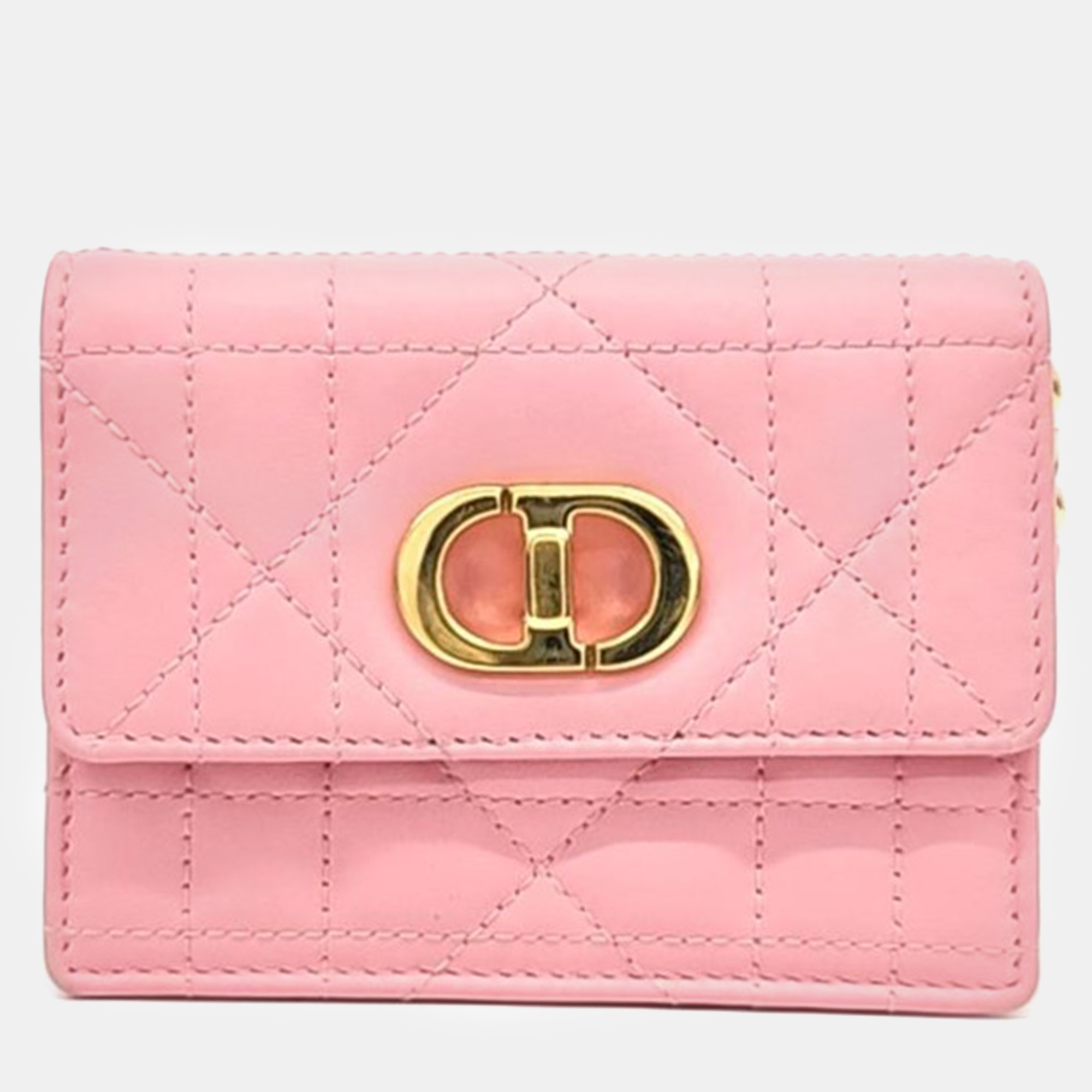 Christian dior pink quilted leather miss caro shoulder bag