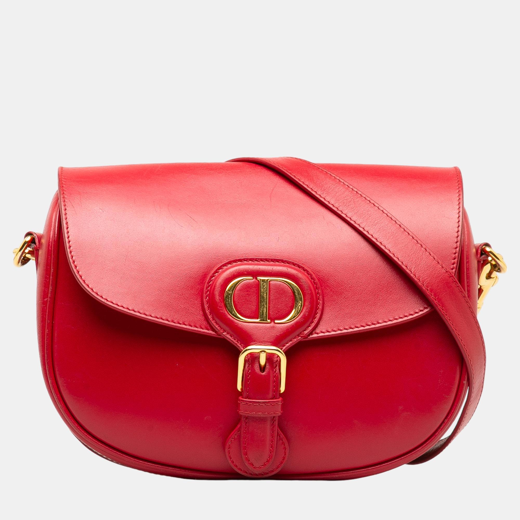 Dior red medium bobby crossbody bag