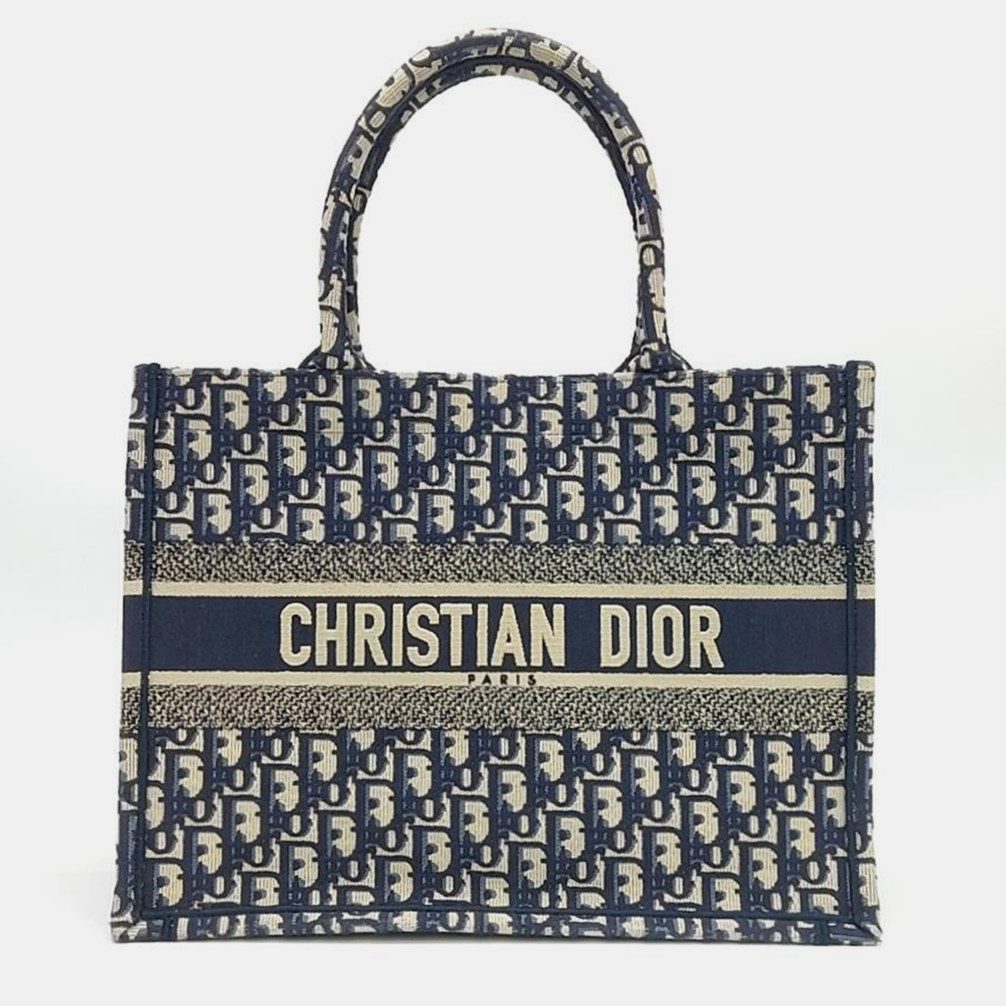 

Christian Dior Oblique Book Tote 36 M1296ZRIW Handbag, Navy blue