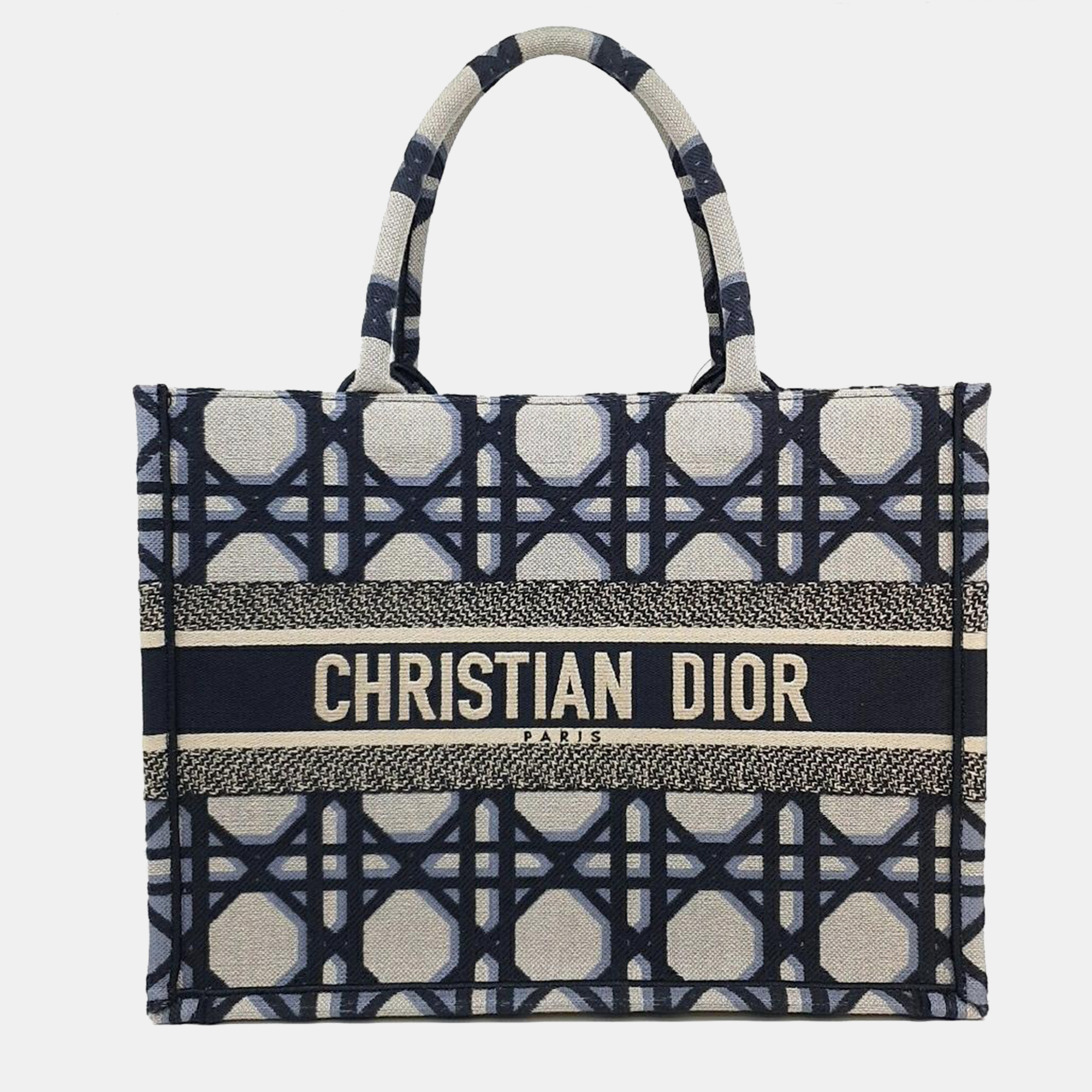 

Christian Dior Book Tote Handbag 36 M1296, Navy blue