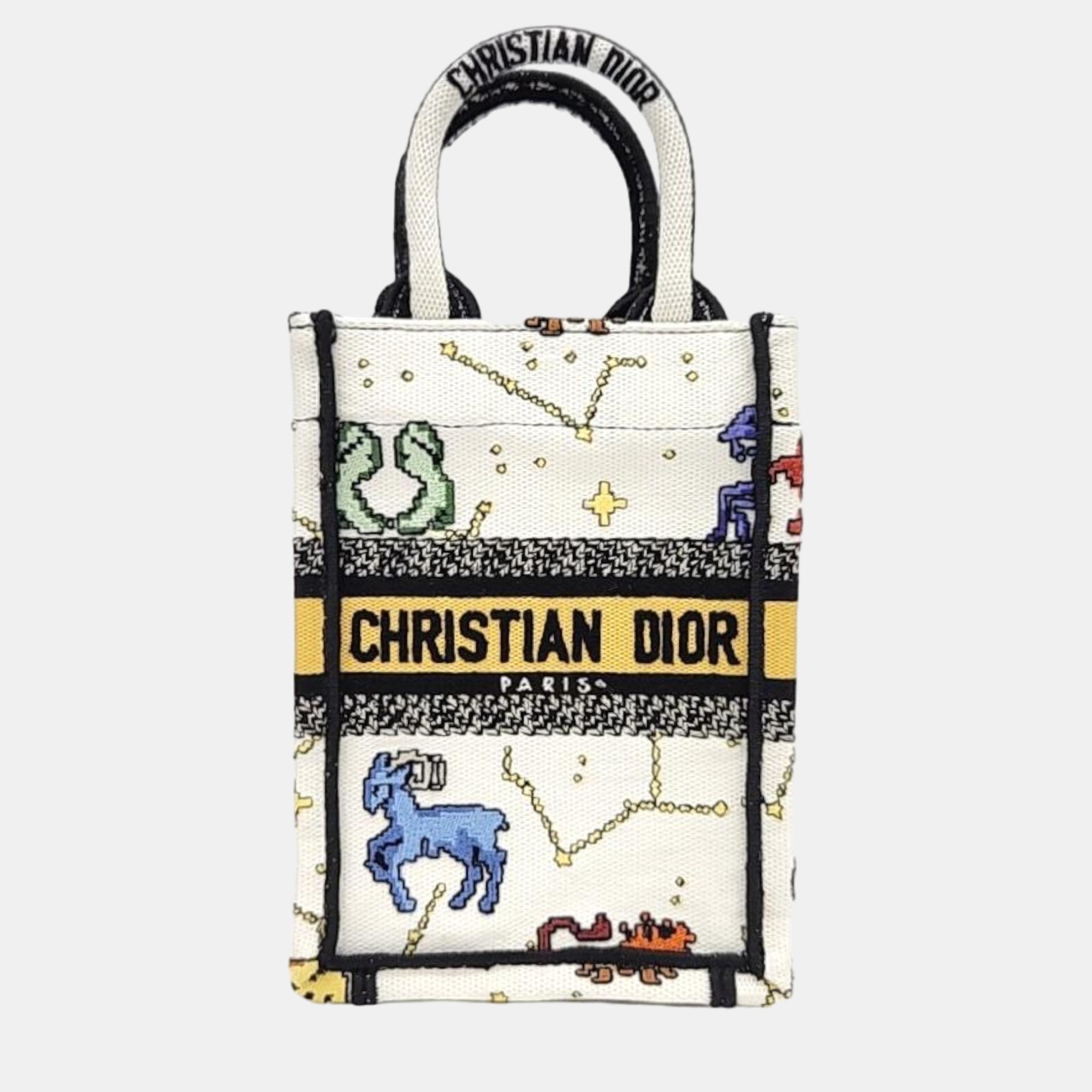 

Christian Dior Book Tote Mini Phone Bag, Multicolor