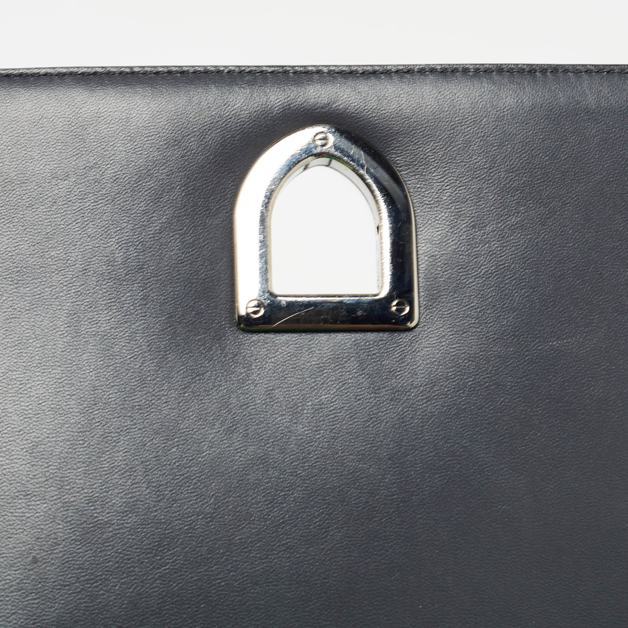 Dior Grey Patent Leather Medium Diorama Shoulder Bag