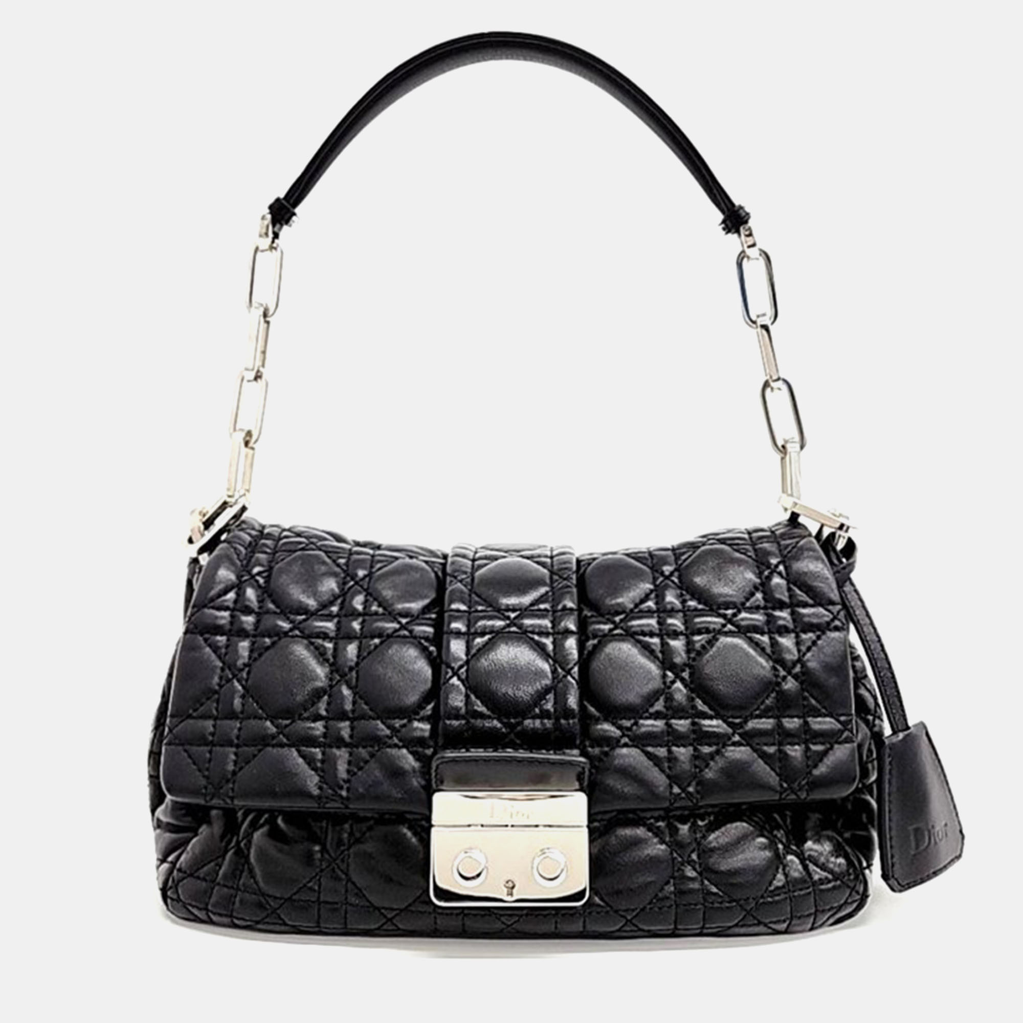 Dior black leather cannage new look shoulder bag