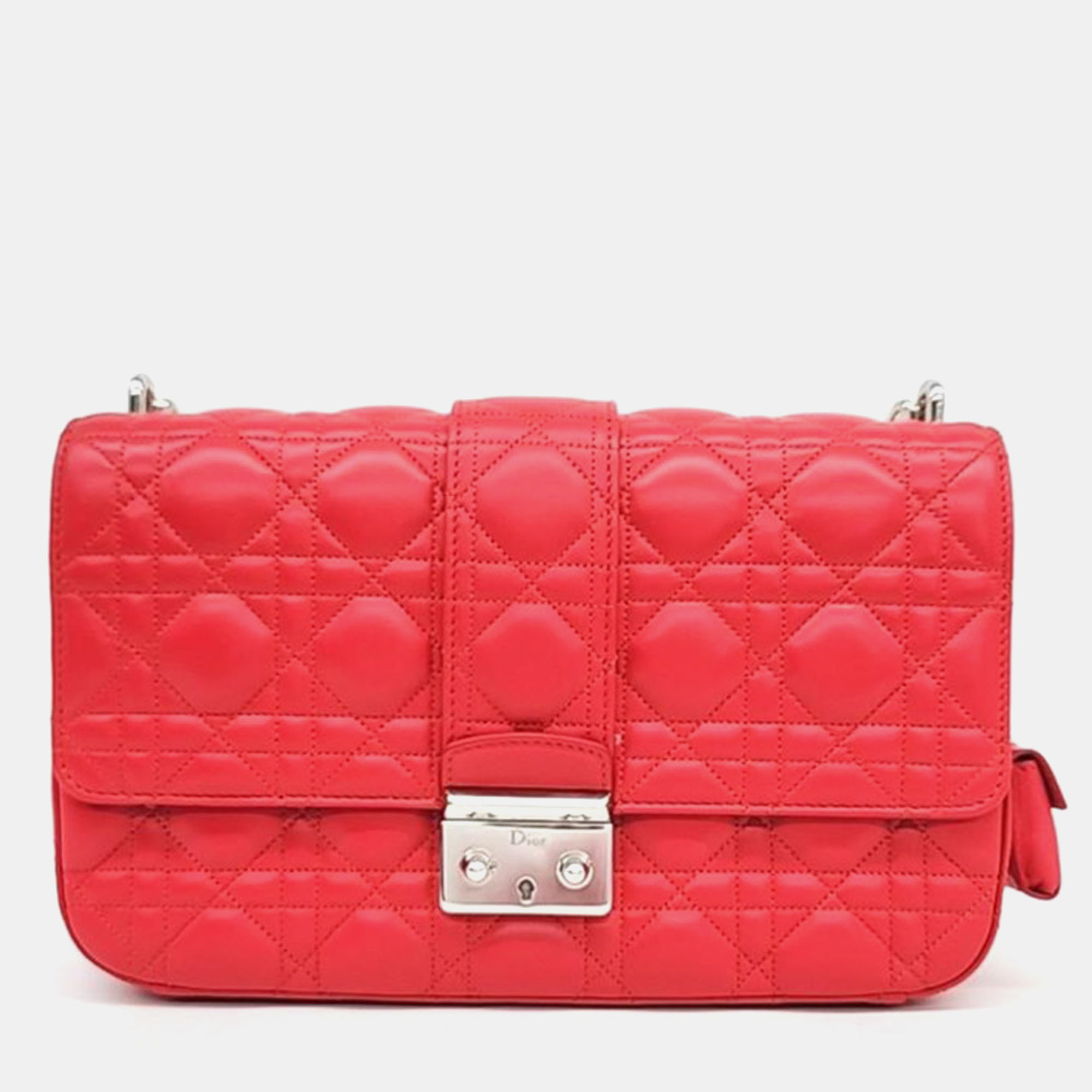 Dior pink cannage leather miss dior shoulder bag