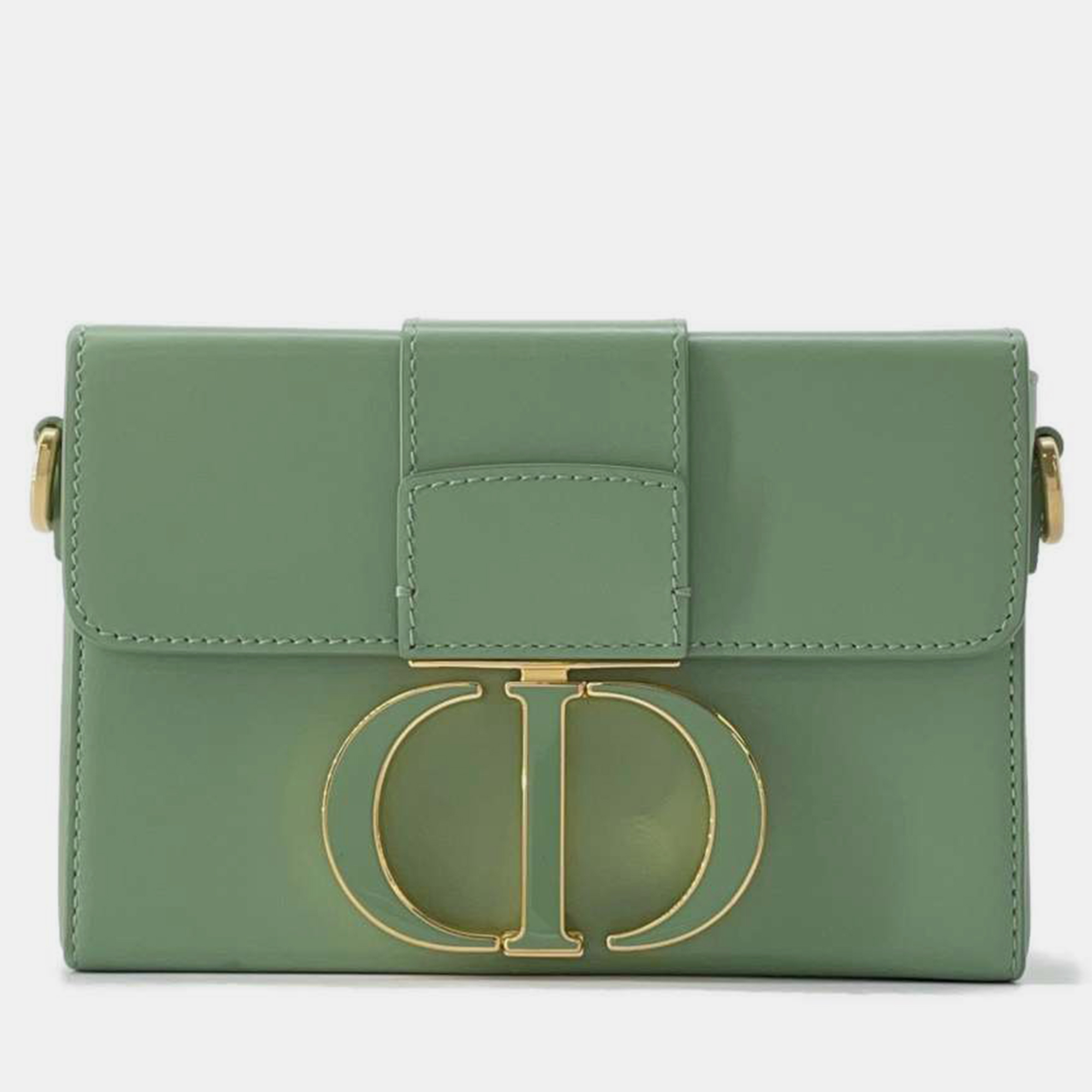 Dior green leather 30 montaigne shoulder bag