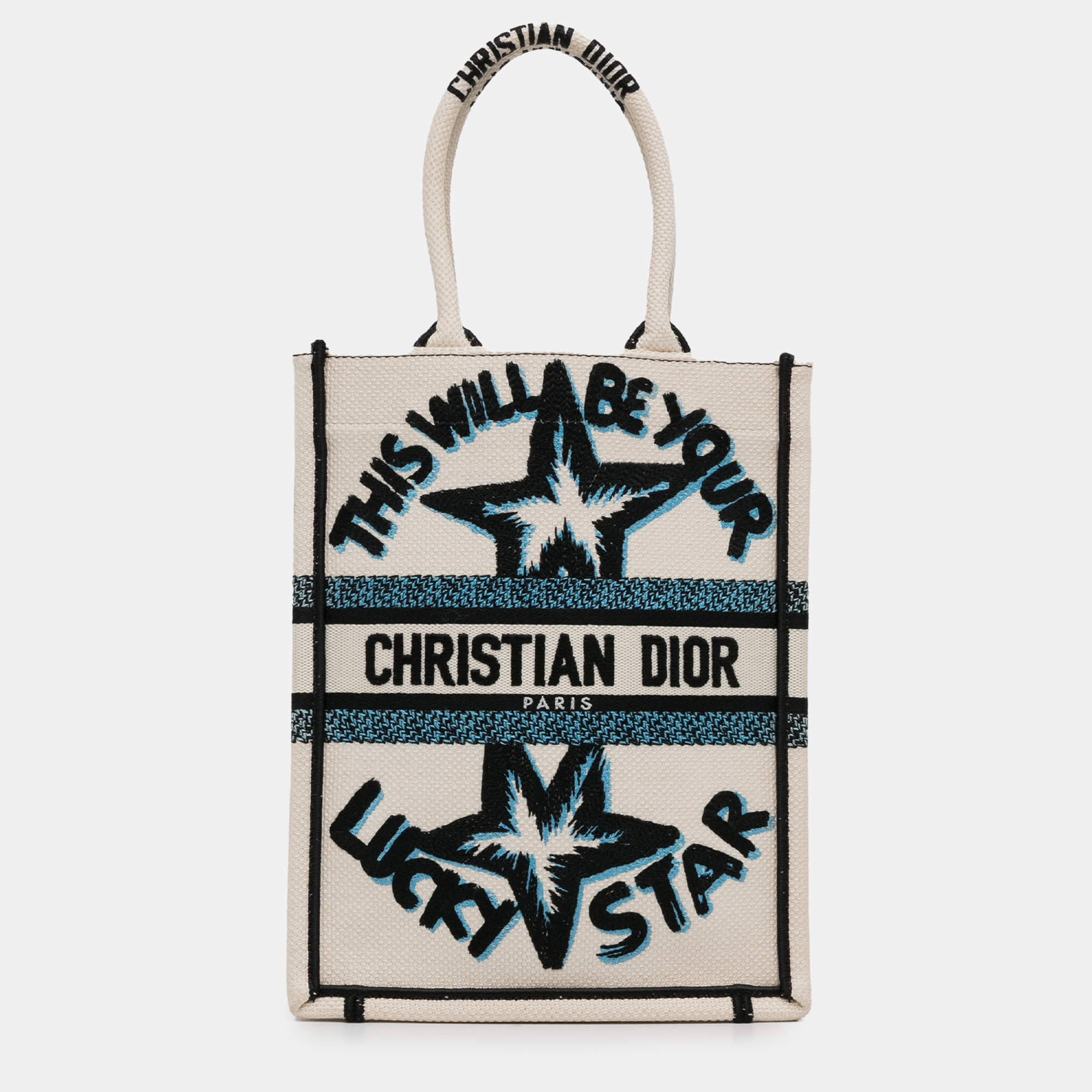 Dior vertical lucky star book tote