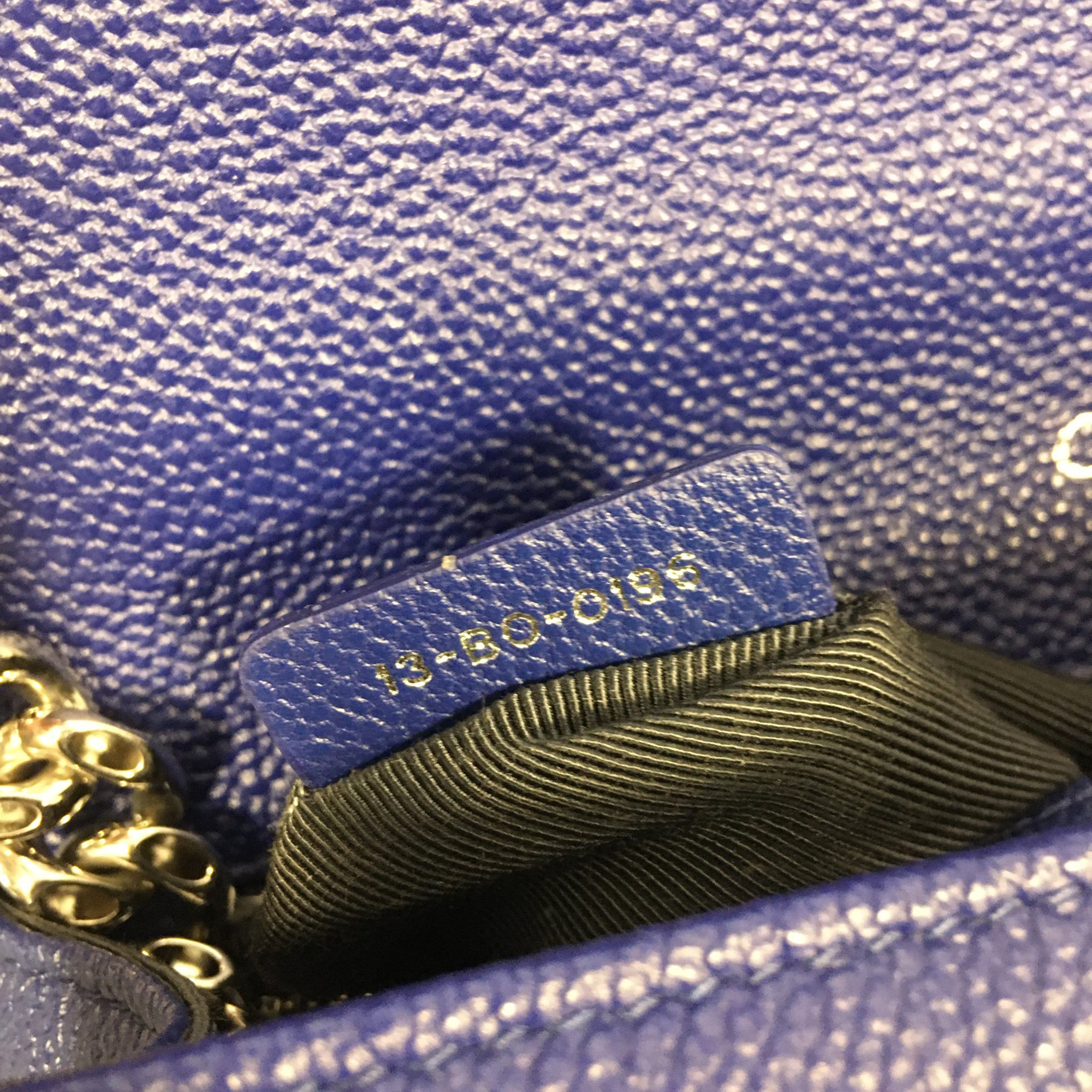 Dior Blue Pebbled Leather Medium Diorama Shoulder Bag