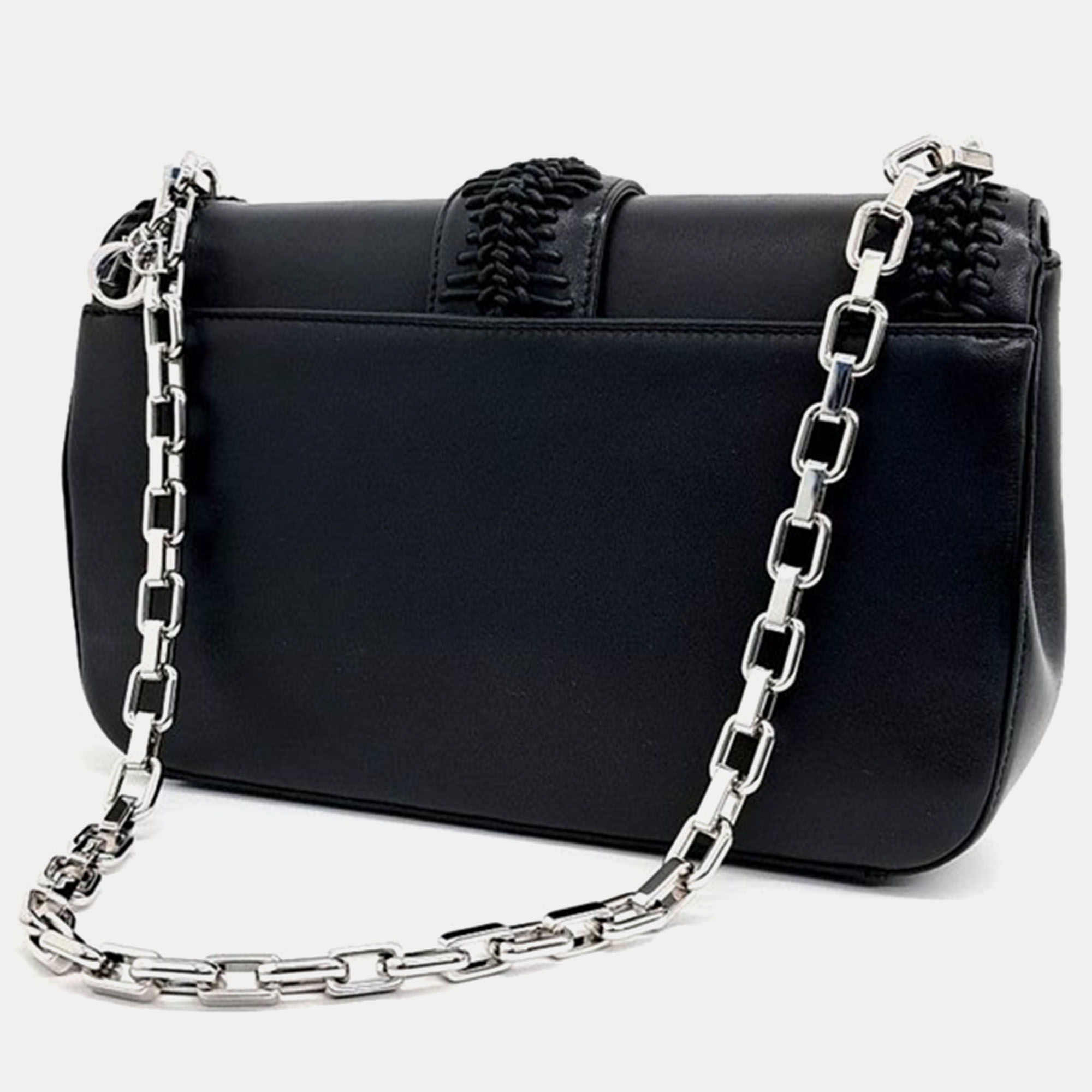 Dior Black Leather Miss Dior Chain Shoulder Bag