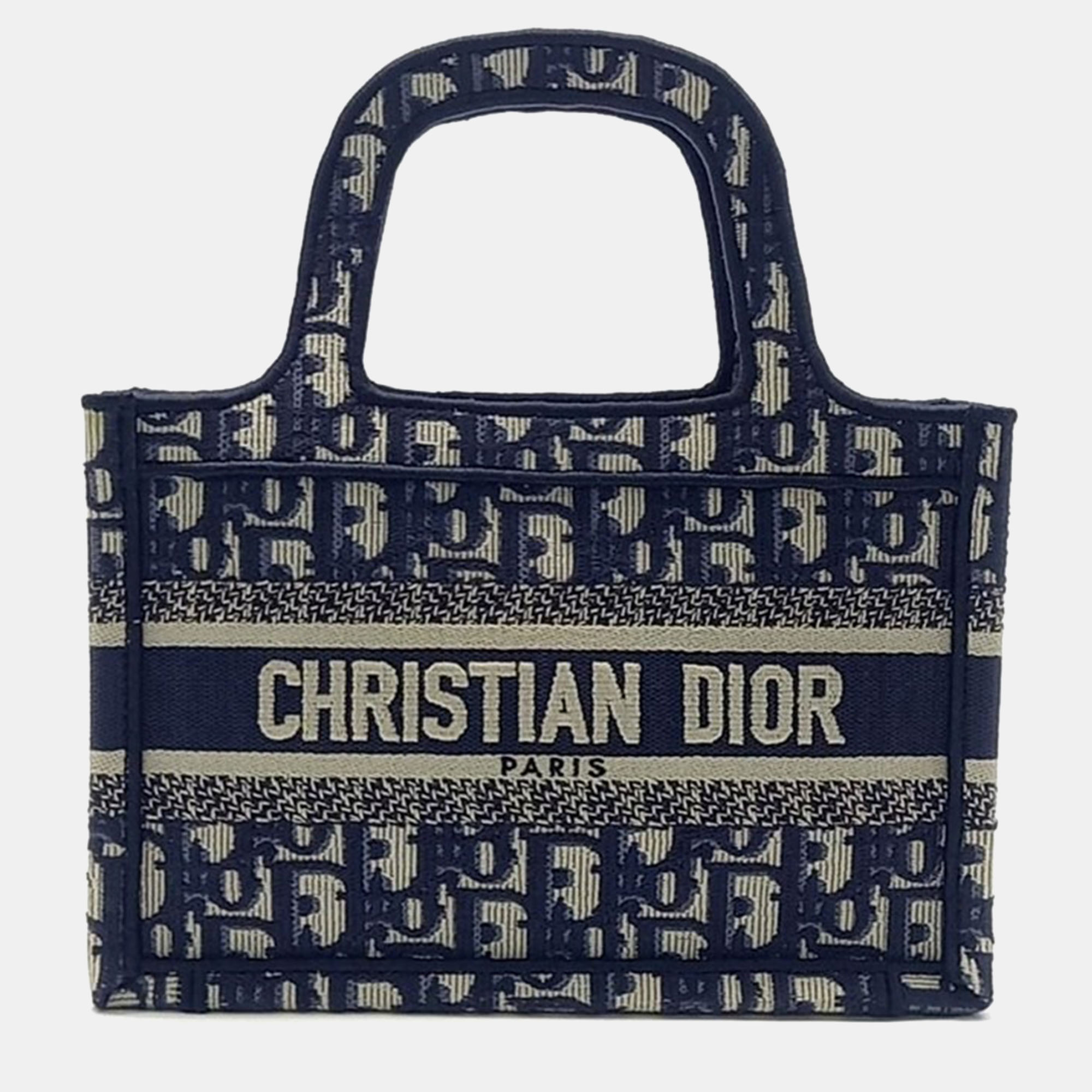 Christian dior oblique book tote mini bag