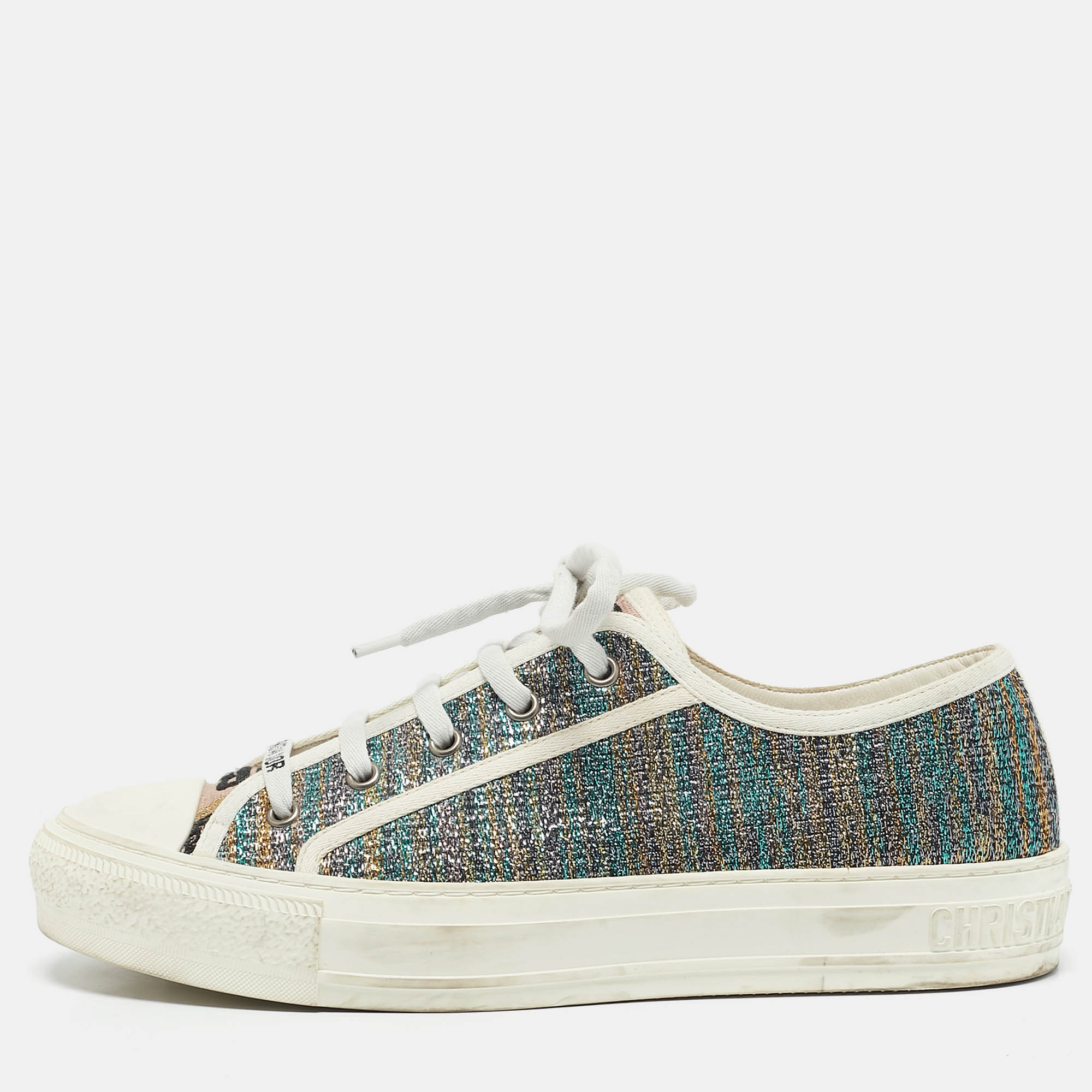 Dior Multicolor Metallic Foil Fabric Walk'n'Dior Low-Top Sneakers Size
Dior Multicolor Metallic Foil Fabric Walk'n'Dior Low-Top Sneakers Size