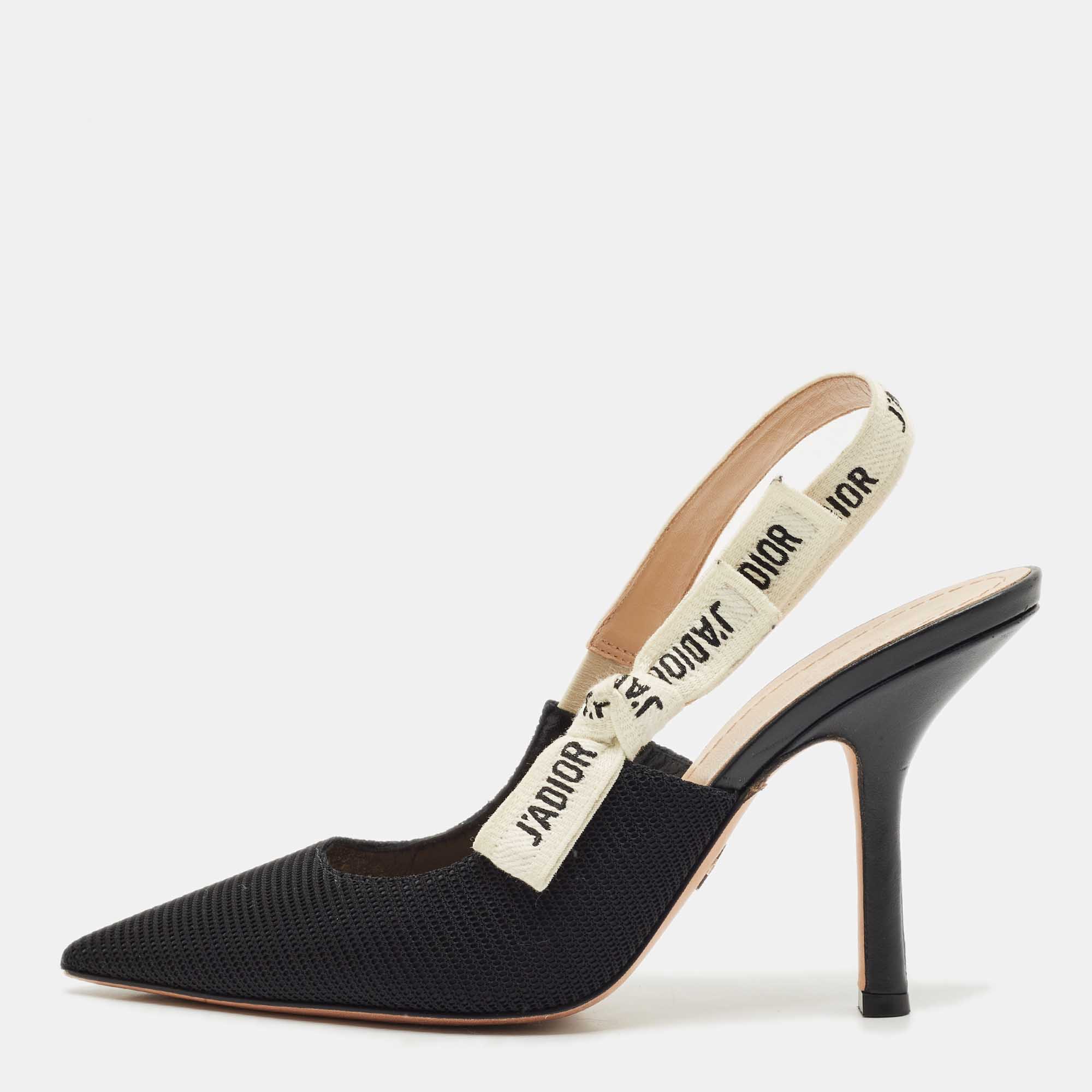 Dior Black Technical Fabric and Ribbon J'adior Slingback Pumps Size
Dior Black Technical Fabric and Ribbon J'adior Slingback Pumps Size