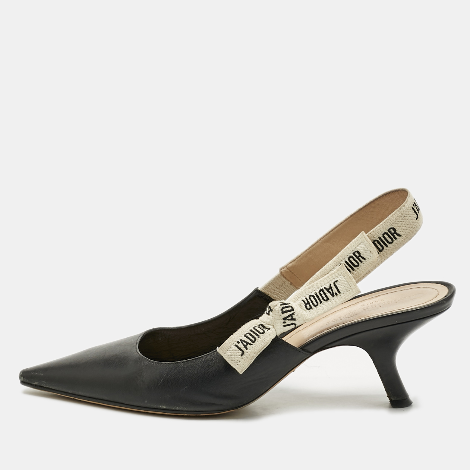 Dior Black/White Leather J'Adior Slingback Pumps Size
Dior Black/White Leather J'Adior Slingback Pumps Size