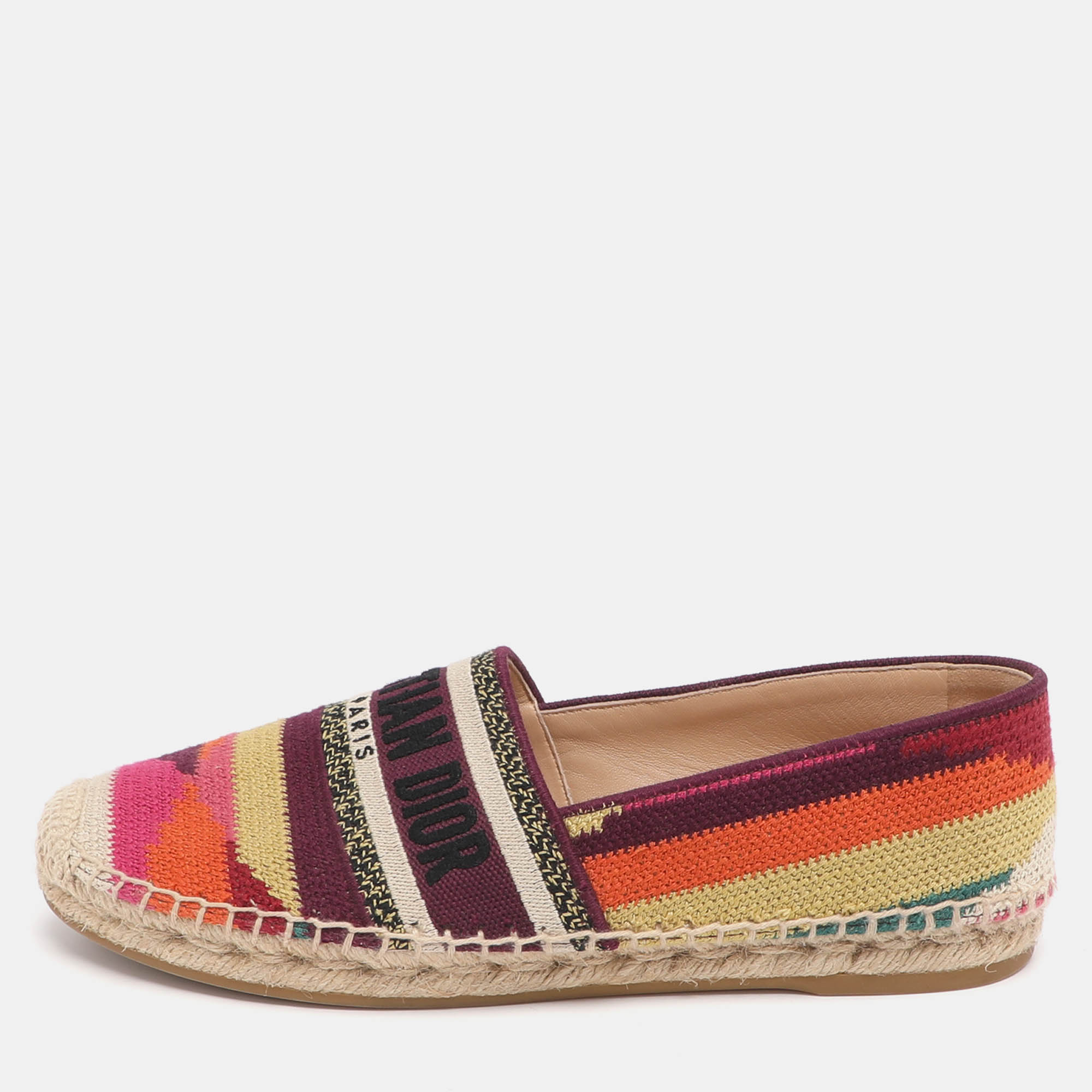 Dior Granville Size Multicolor Knit Fabric Espadrille Flats
Dior Granville Size Multicolor Knit Fabric Espadrille Flats