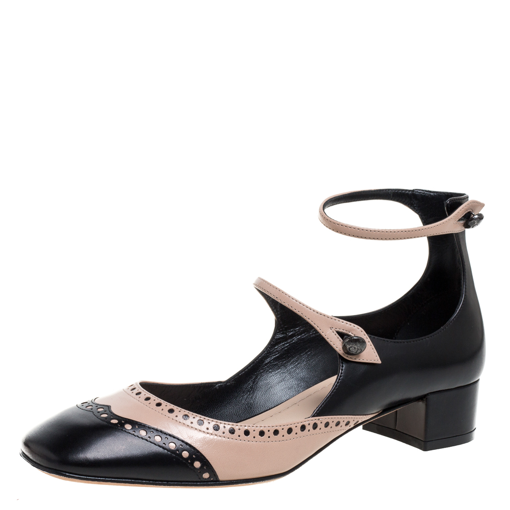 Image of Dior Black/Beige Leather Spectadior Sandals Size .