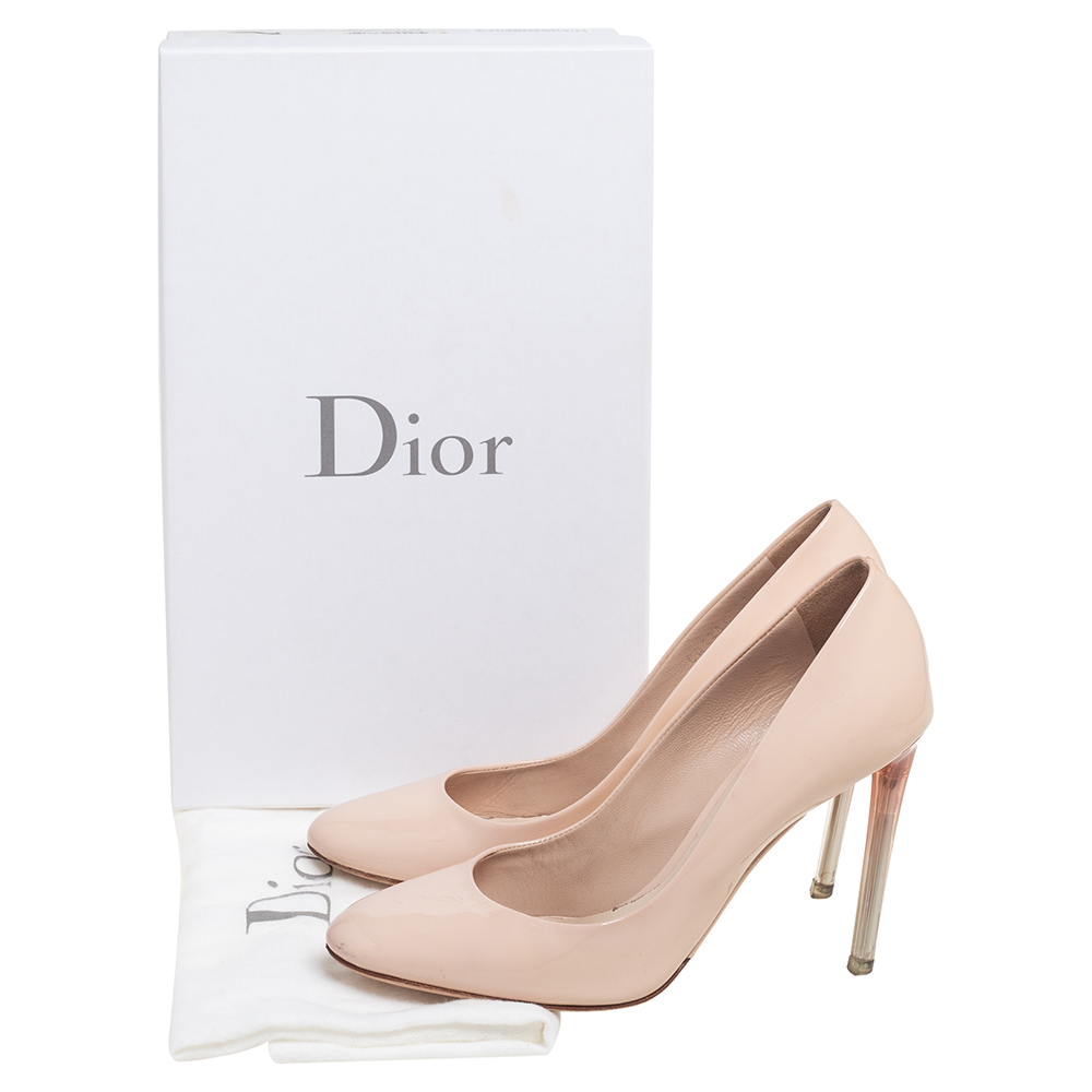 Dior Beige Patent Leather Pumps Size 37