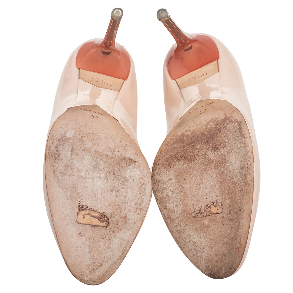Dior Beige Patent Leather Pumps Size 37