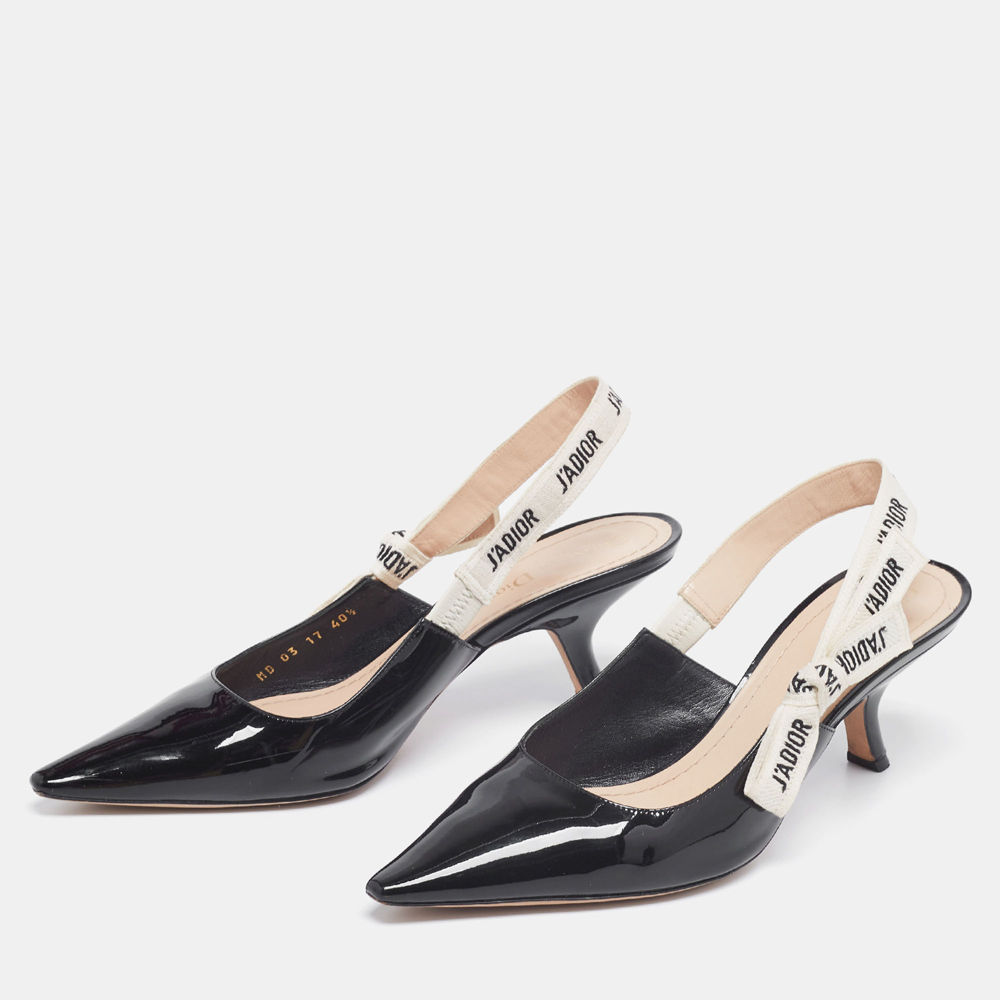 Dior Black Patent Leather J'adior Slingback Pumps Size
Dior Black Patent Leather J'adior Slingback Pumps Size