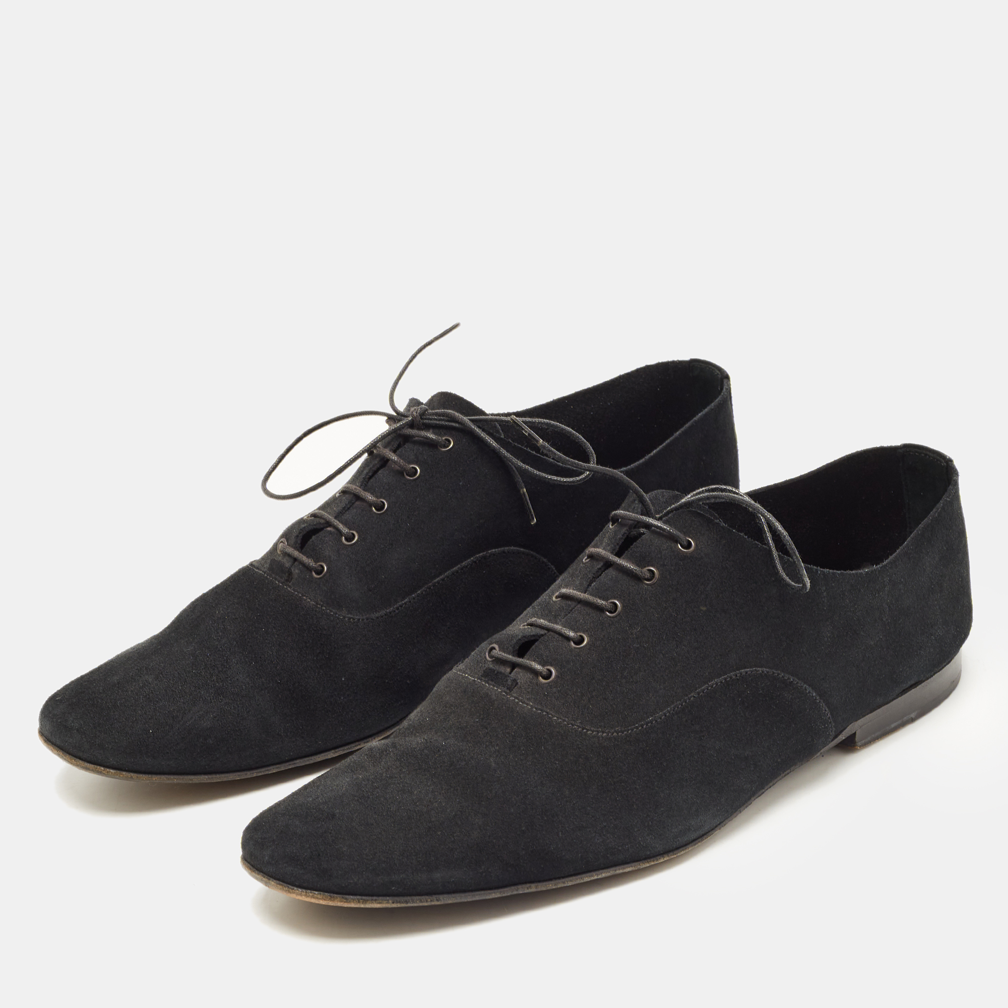 Dior Black Suede Lace Up Oxfords Size 41