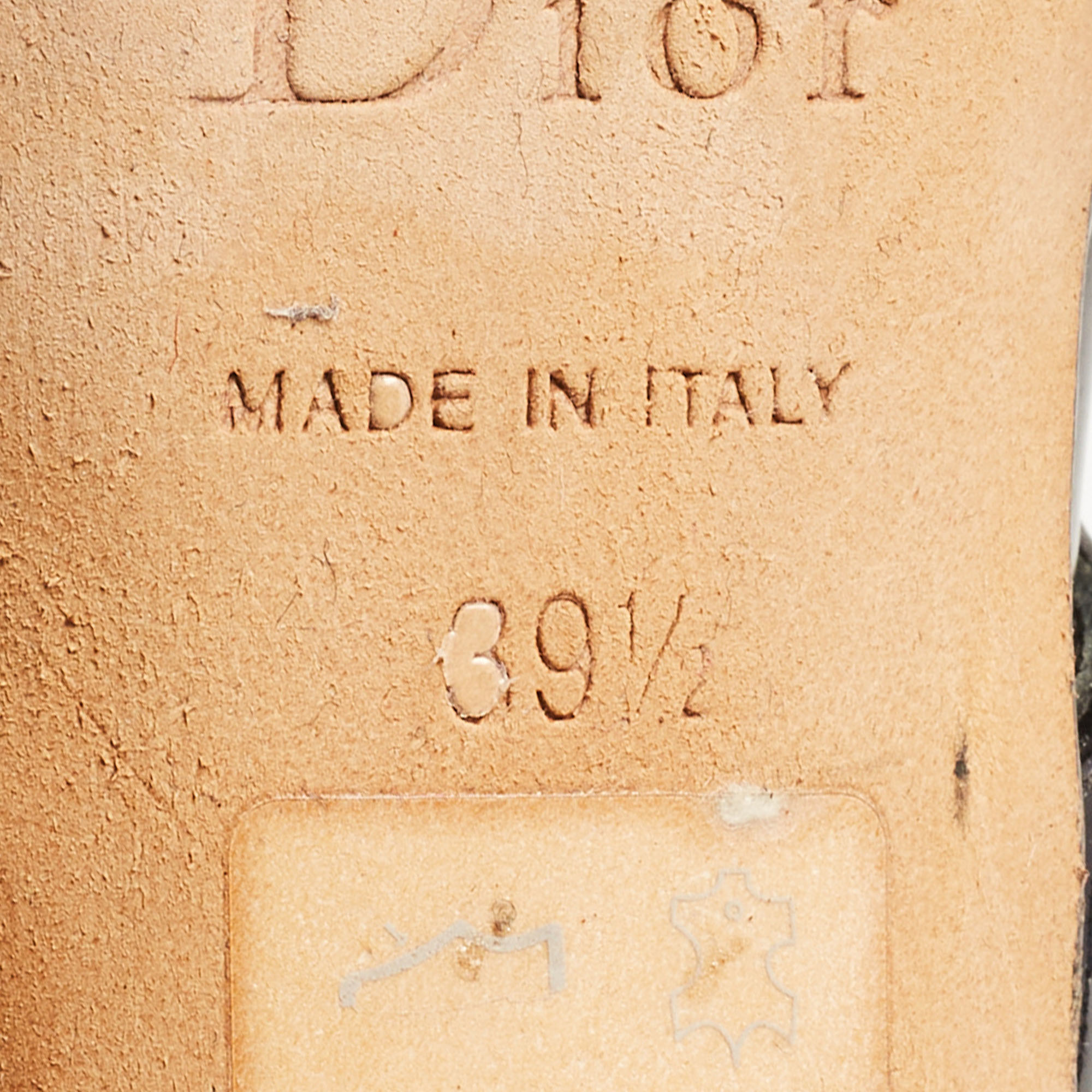 Dior Black Patent Leather Cut Out Open Toe Pumps Size 39.5