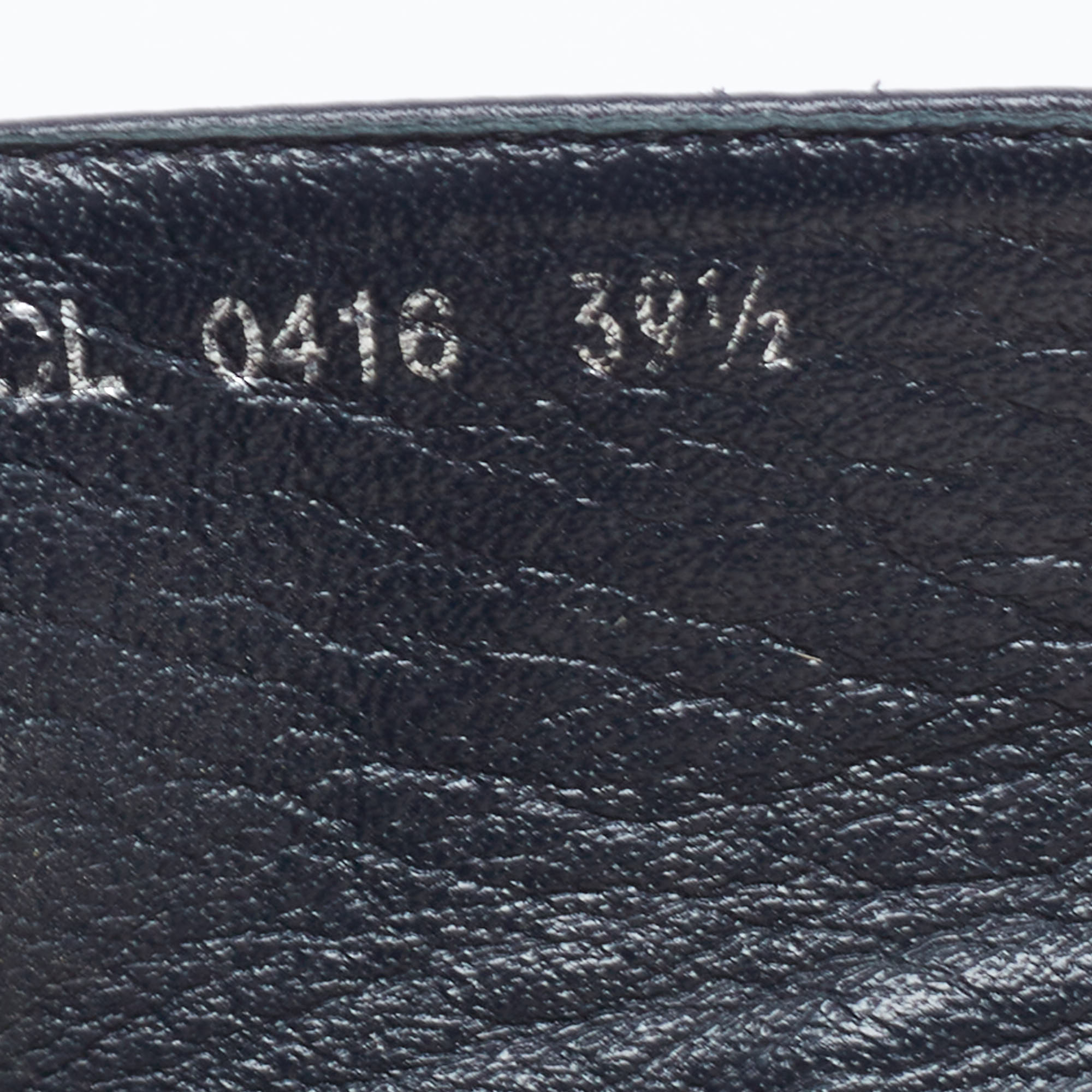 Dior Blue Leather And Denim Crystal Embellished Flat Espadrilles Size 39.5