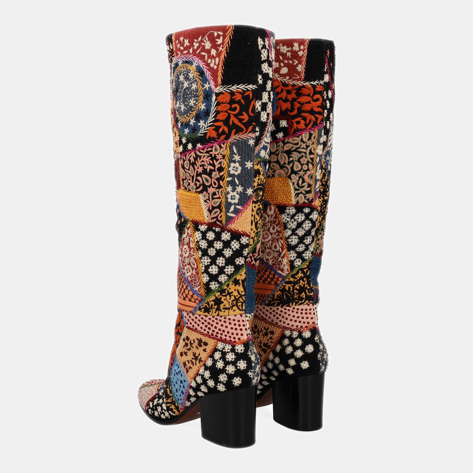 Dior  Women's Fabric Ankle Boots - Multicolor - EU 39