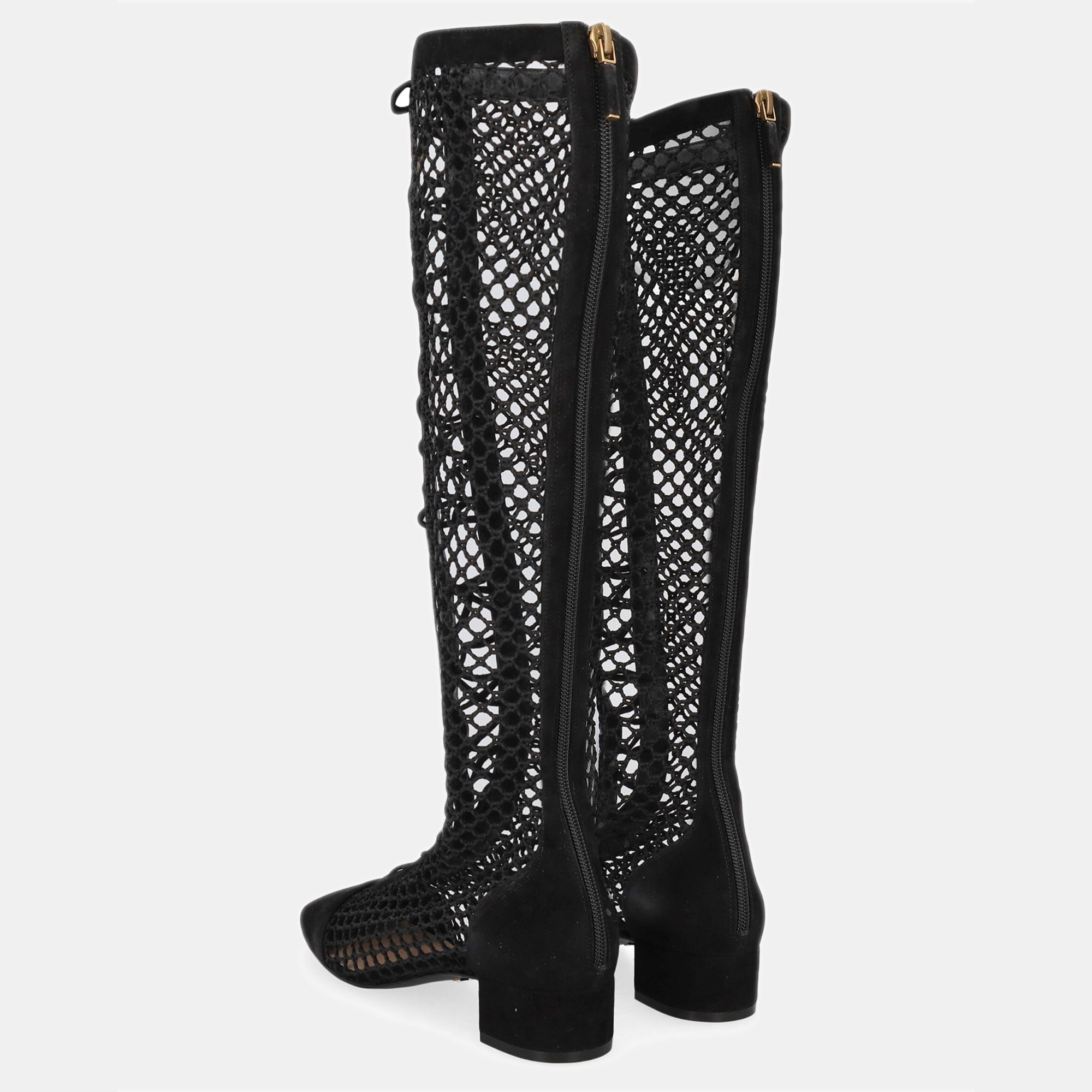 Dior  Women's Synthetic Fibers Boots - Black - EU 37