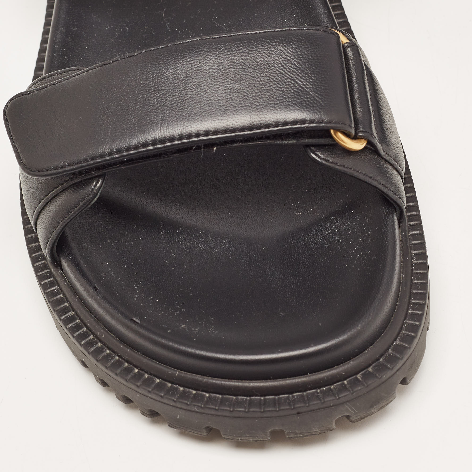 Dior Black Leather DiorAct Slingback Sandals Size 39.5