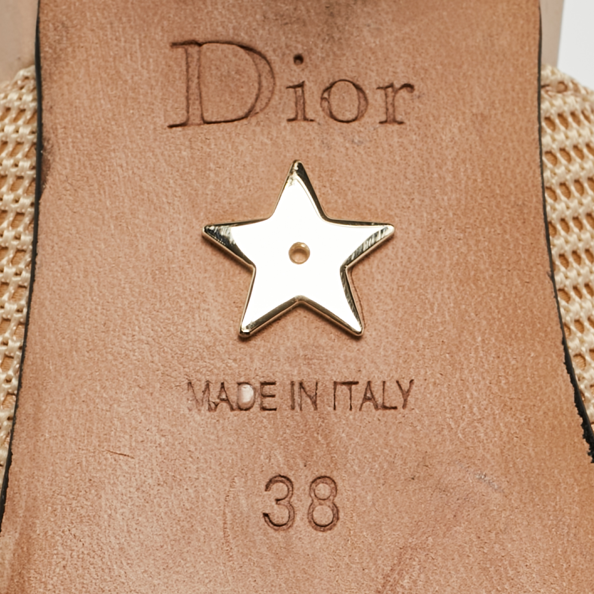 Dior Beige Canvas  J'Adior Slingback Pumps Size 38