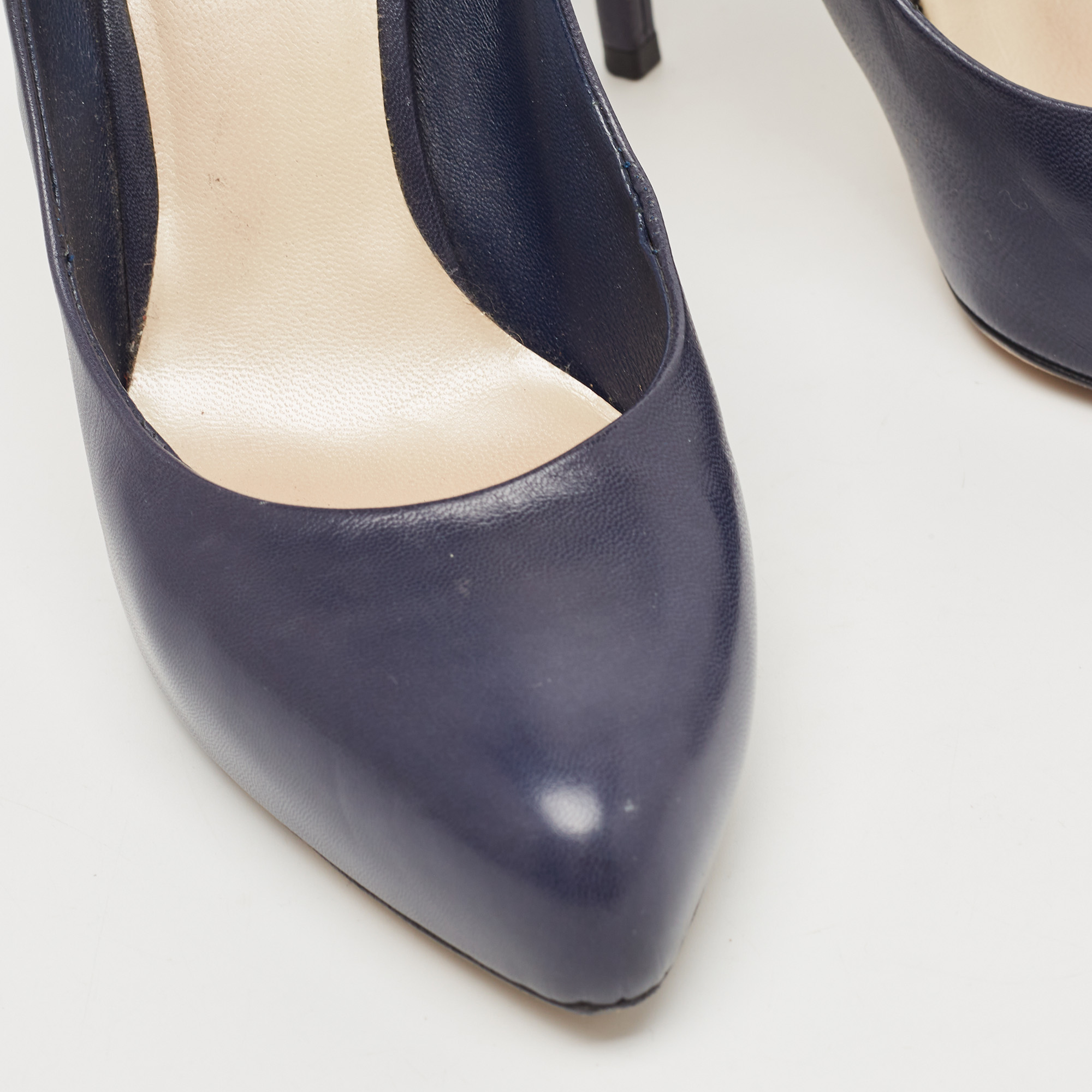 Dior Navy Blue Leather Pumps Size 39
