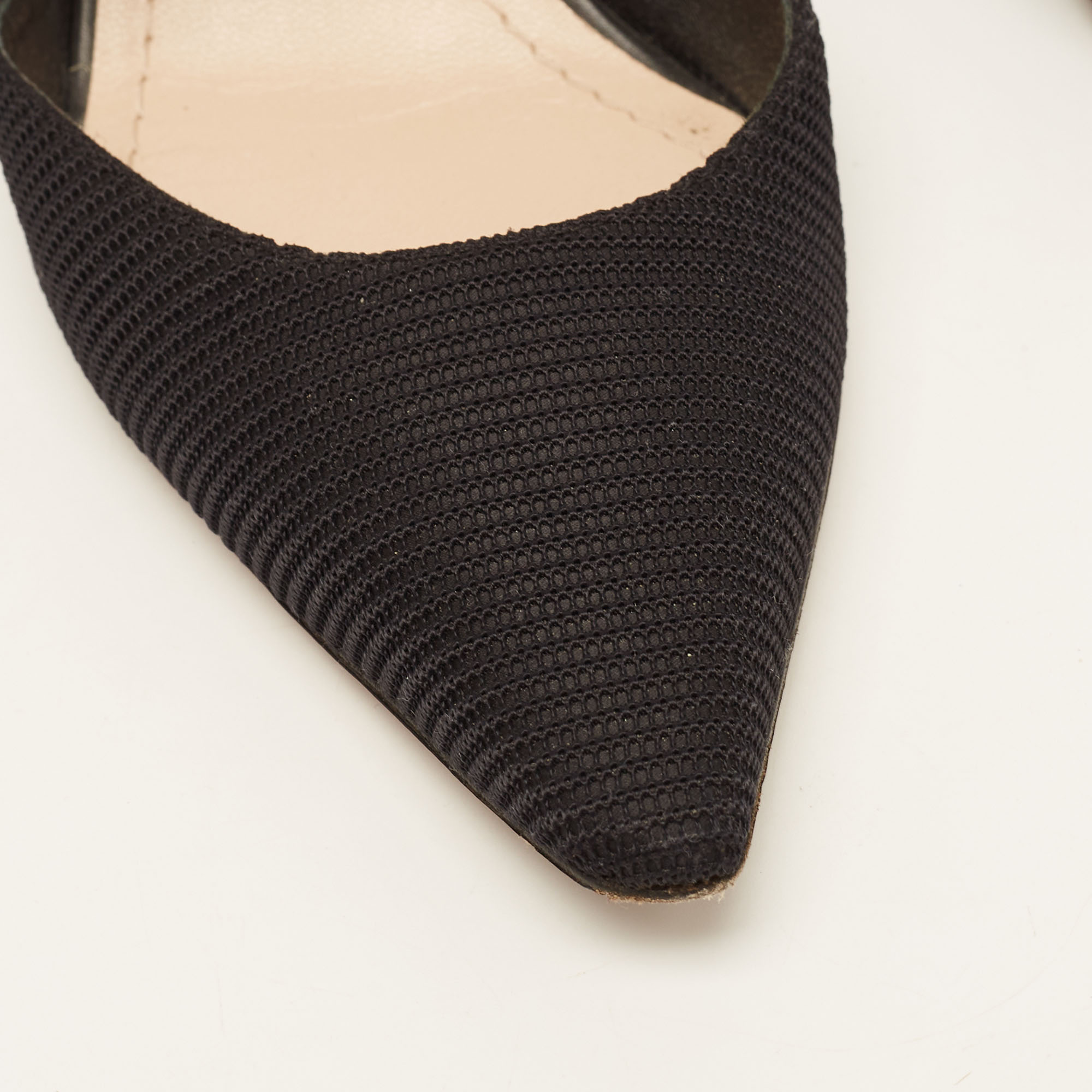 Dior Black Technical Fabric And Leather D-Dior Mules Size 37