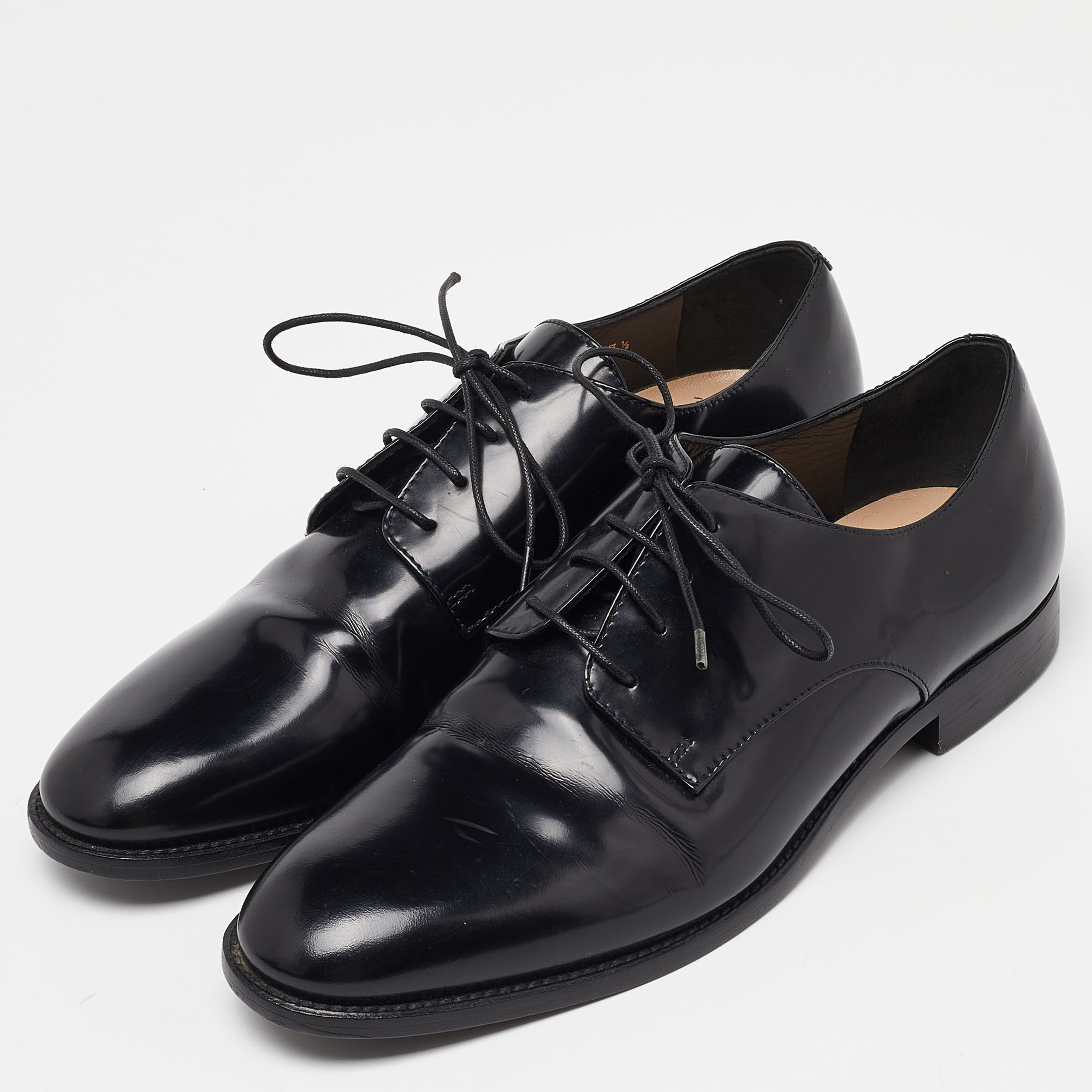 Dior Black Leather Lace Up Derby Size 37.5