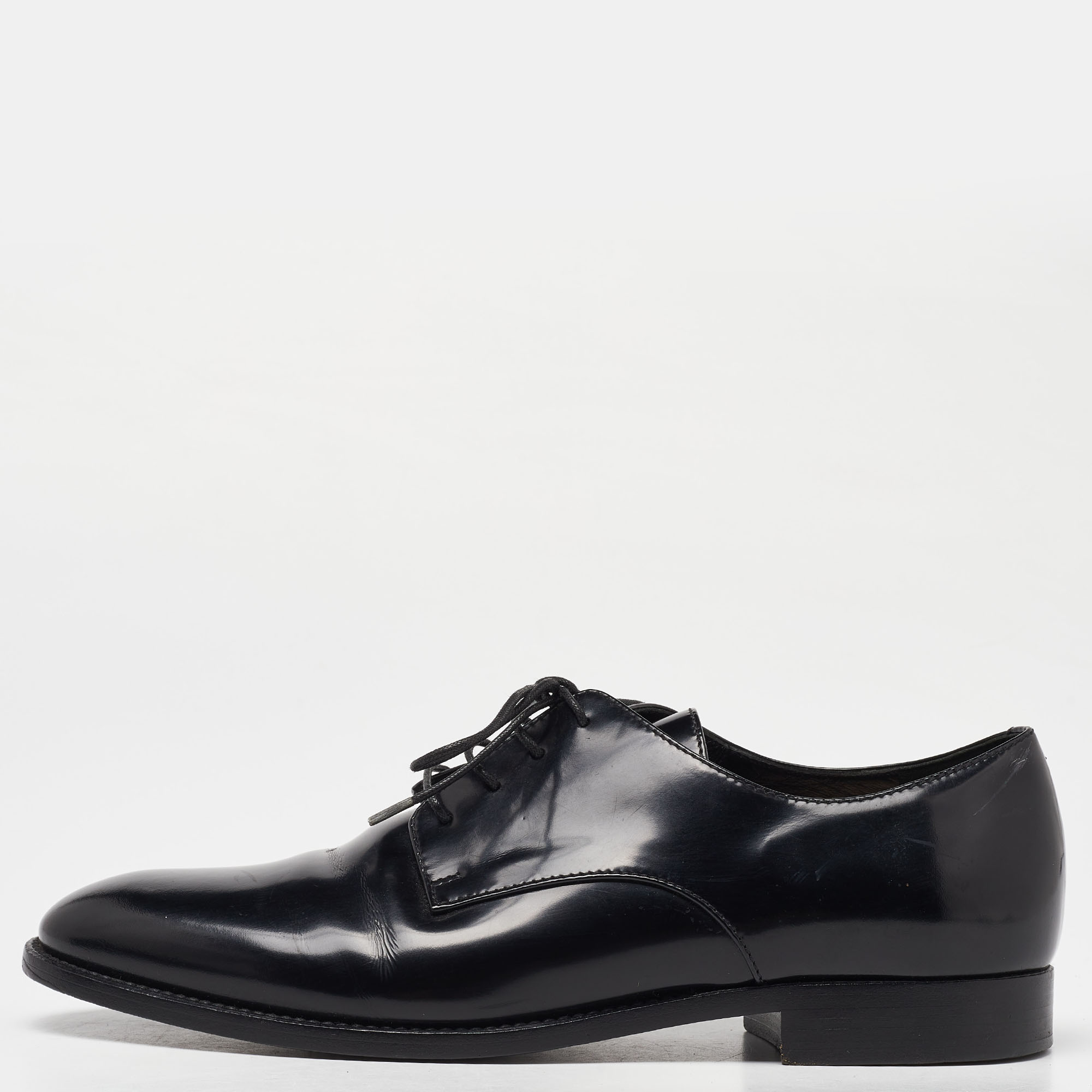 Dior black leather lace up derby size 37.5