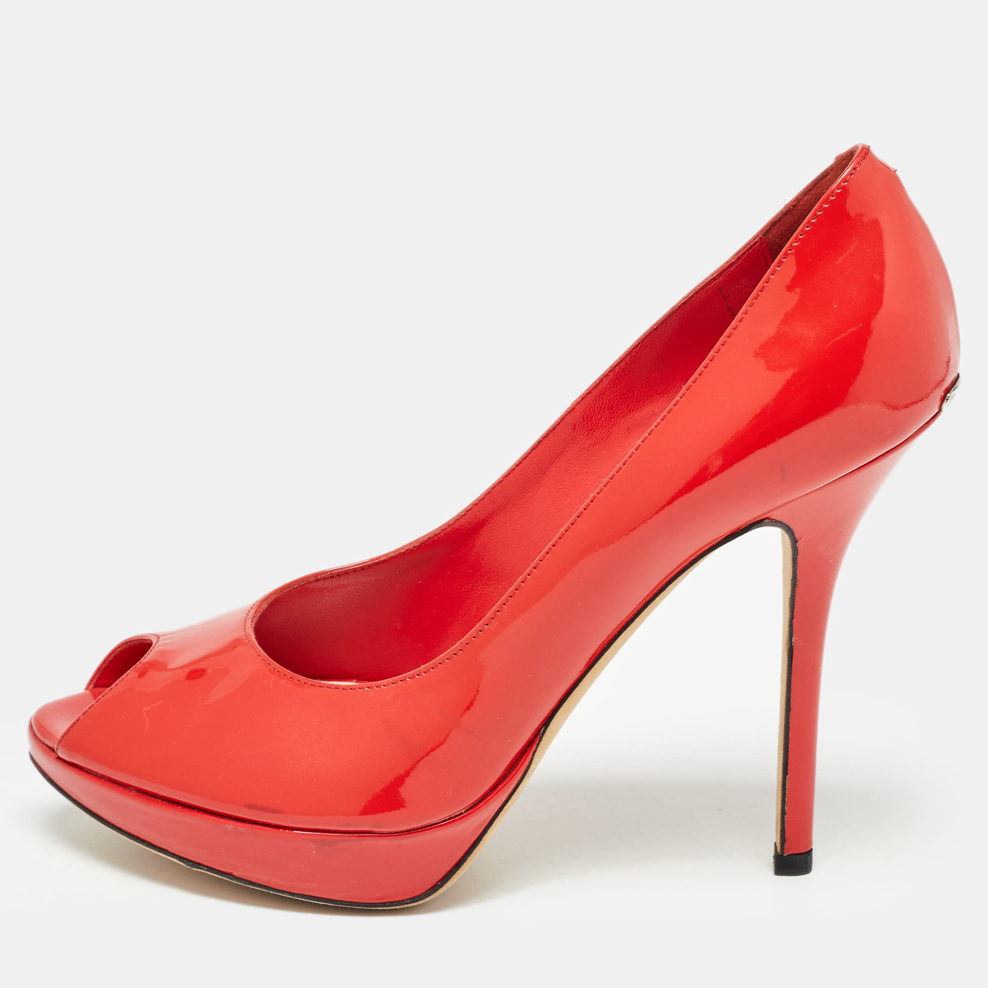 Dior red patent leather miss dior pumps size 37