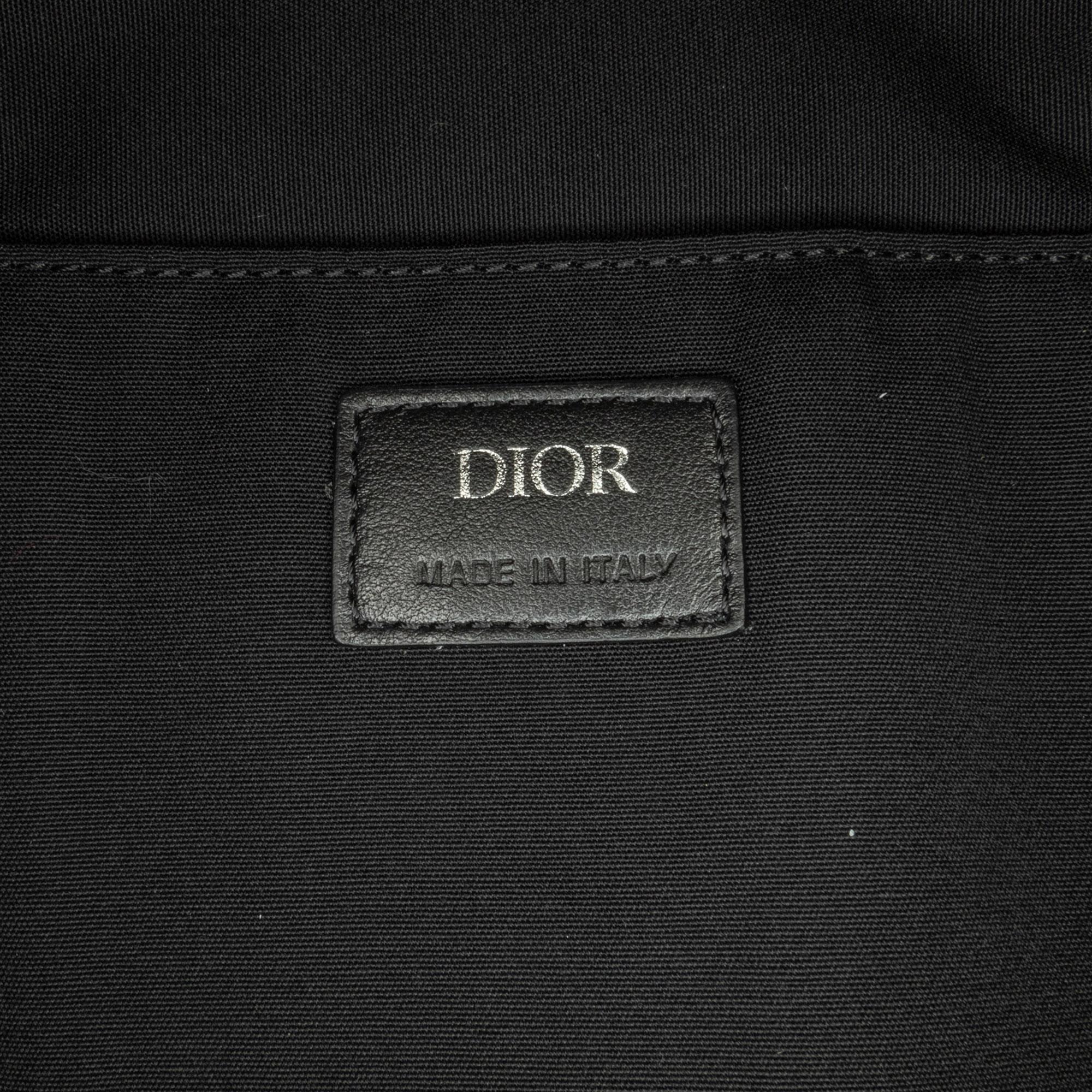 Dior Black/Grey CD Diamond Rider Zipped Backpack