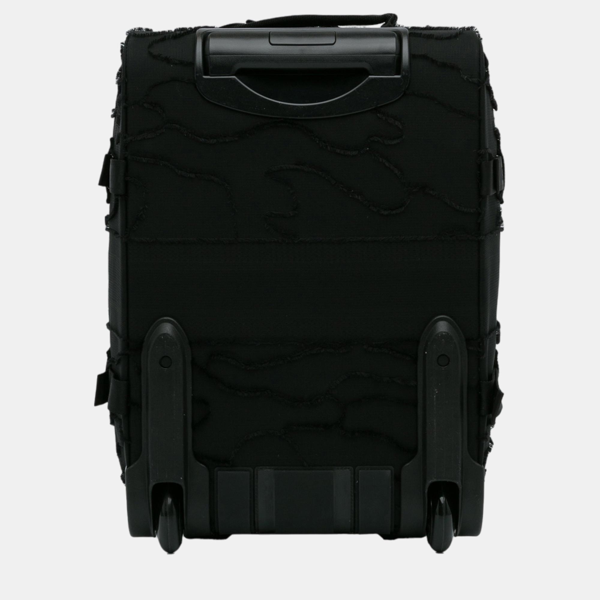 Dior Black Travel Camouflage Technical Canvas Luggage Bag