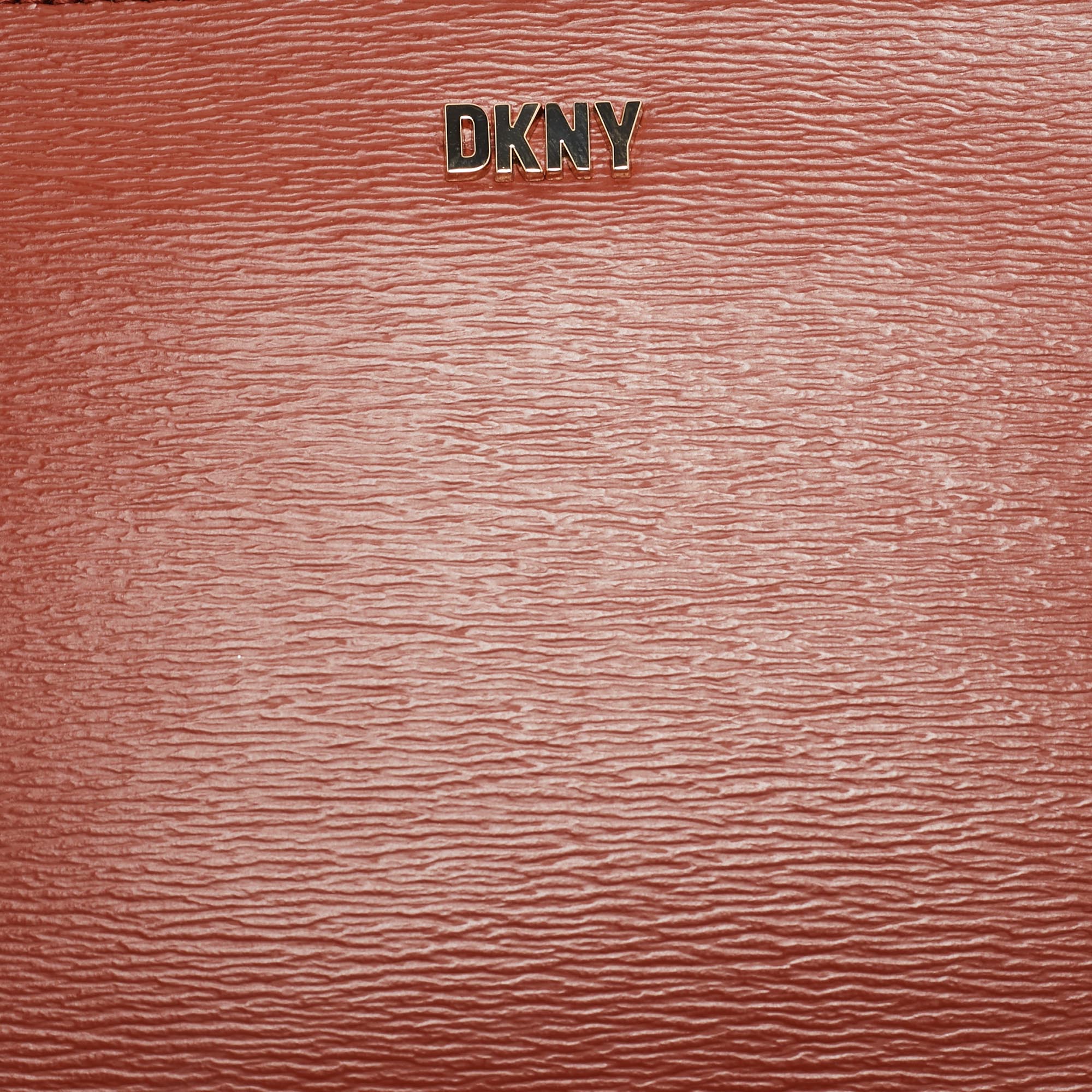 DKNY Brown Leather Dome Crossbody Bag