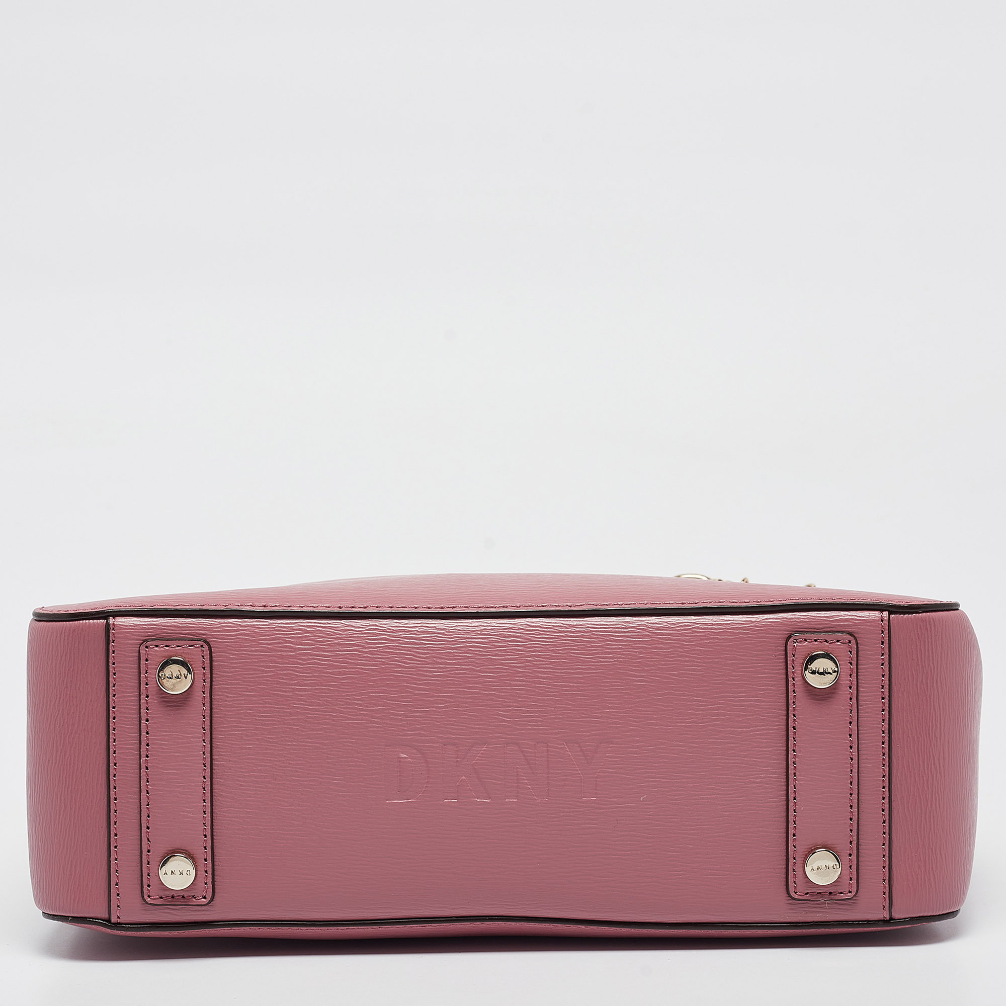 DKNY Pink Leather Bryant Park Chain Tote