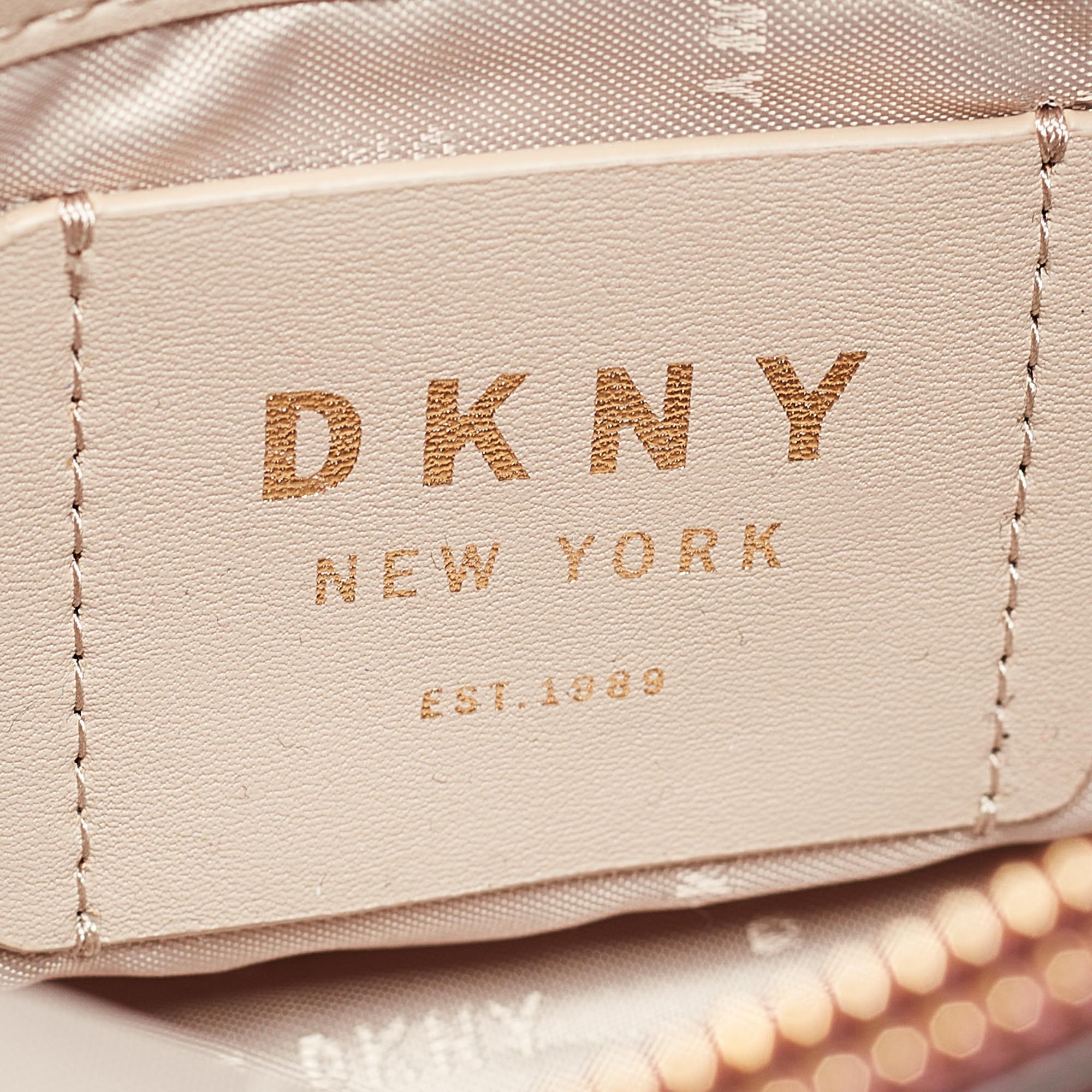 DKNY Pink Leather Bryant Park Chain Tote