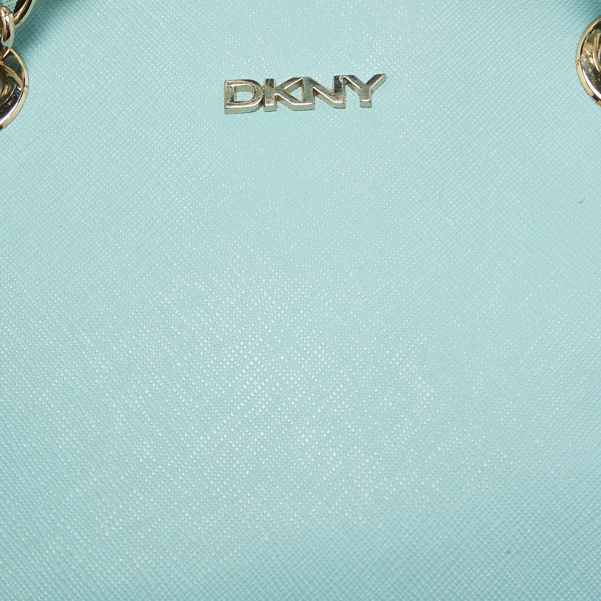 Dkny Blue Leather Chain Crossbody Bag