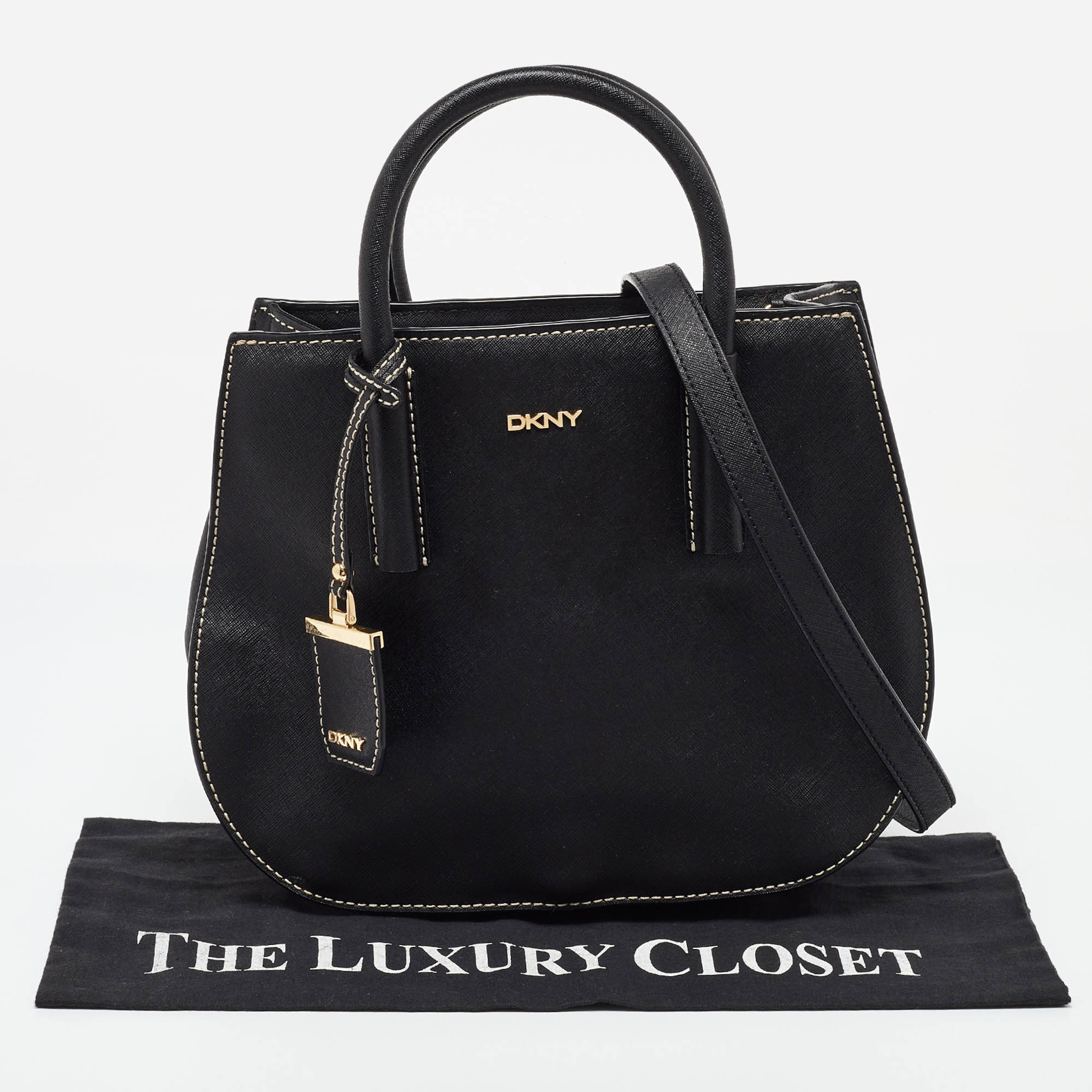 DKNY Black Saffiano Leather Tote